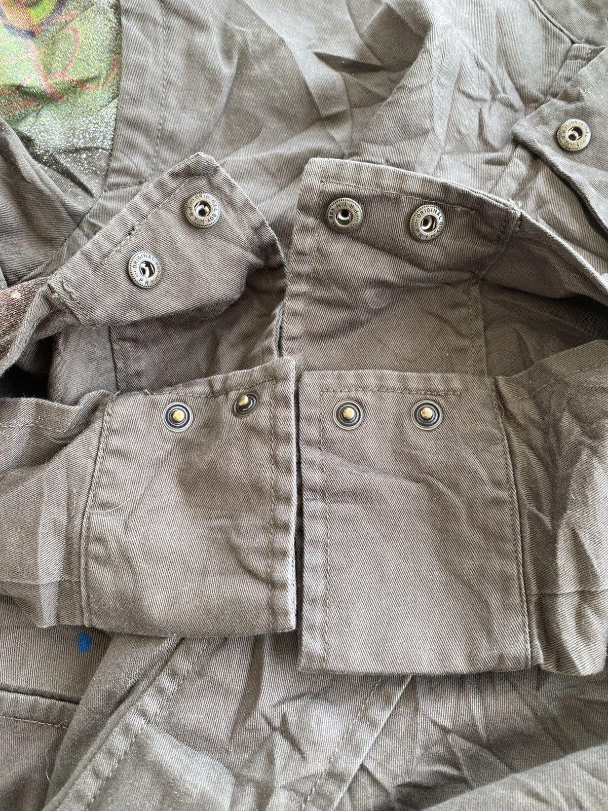 Zara Zara Khaki Green Graffiti Light Jacket Size M / US 6-8 / IT 42-44 - 14 Thumbnail