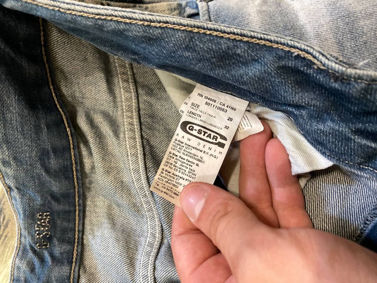 G-Star Vintage G-Star Raw Straight Fit Denim Jeans Size 29 Size US 29 - 2 Thumbnail