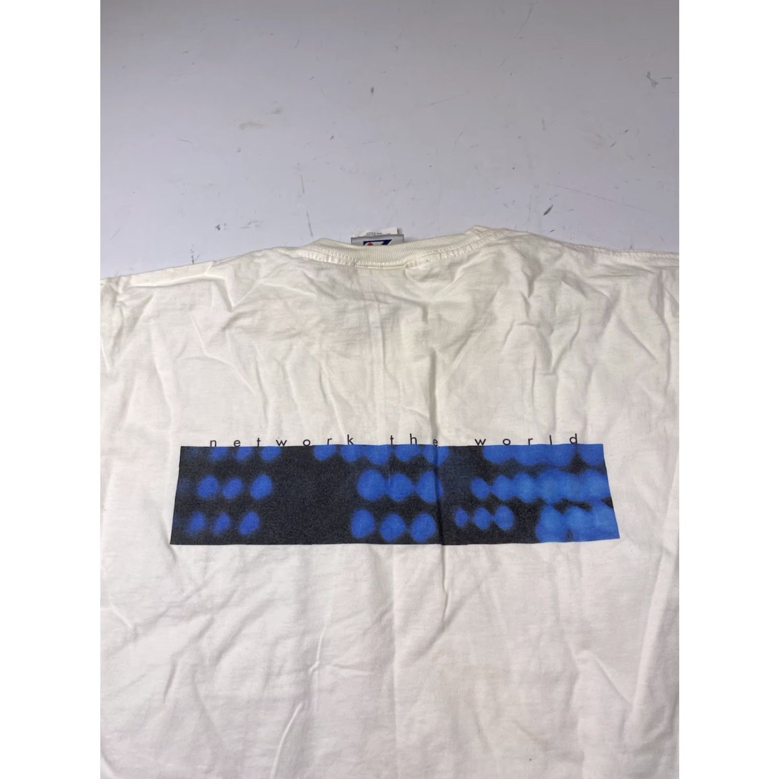 Jerzees VINTAGE Morgan Stanley Dean Witter NYC Investment Banker T-shirt Mens L White 1990s Embellished Tee Men's Shirt Size US L / EU 52-54 / 3 - 2 Thumbnail