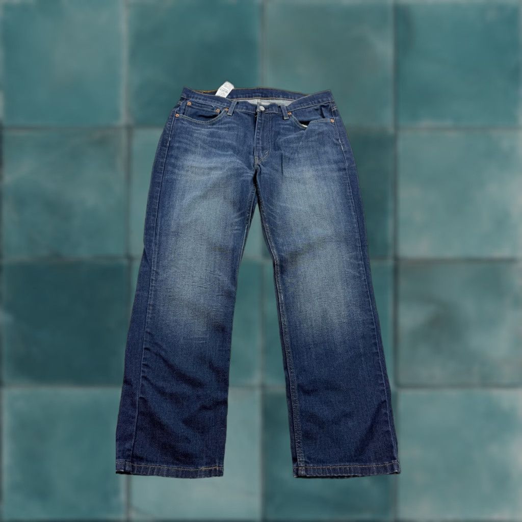 Levi's Levi's Jeans Mens 514 36x30 Blue Mid Rise WaterLess Straight Leg Denim Stretch Size US 36 / EU 52 - 1 Thumbnail