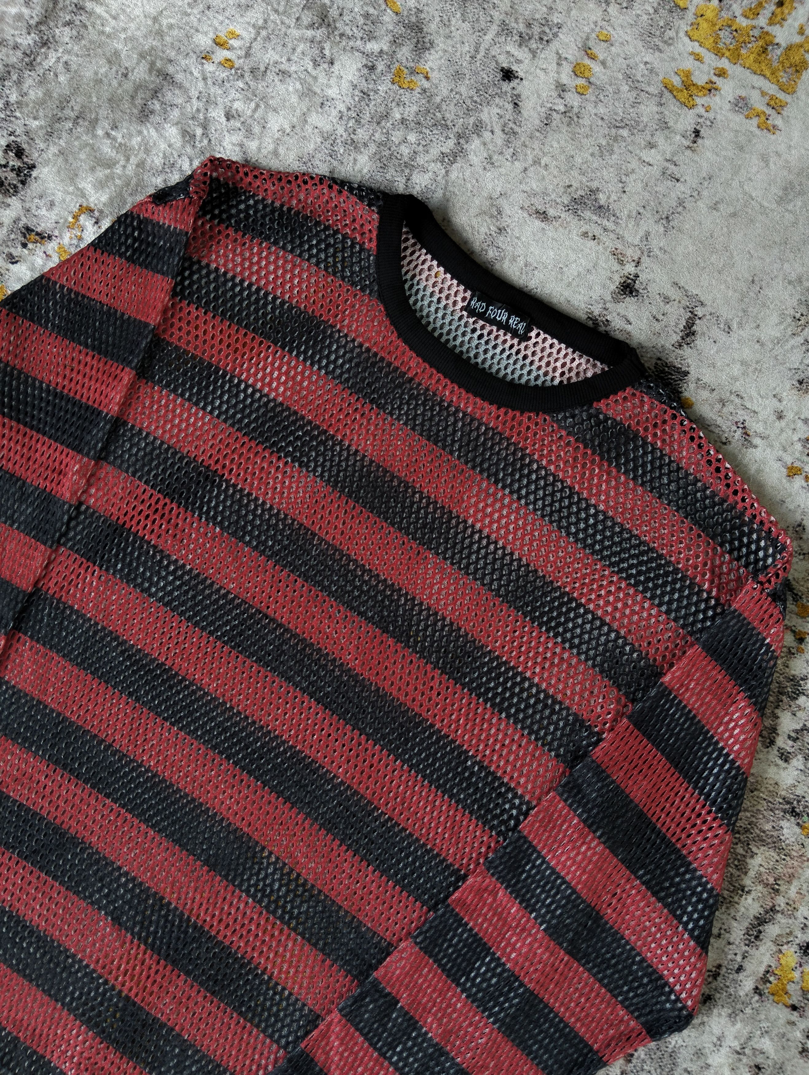 Hysteric Glamour Japanese Rad Four Real Grunge Mesh Stripe Long Sleeve Tee Size US L / EU 52-54 / 3 - 2 Thumbnail