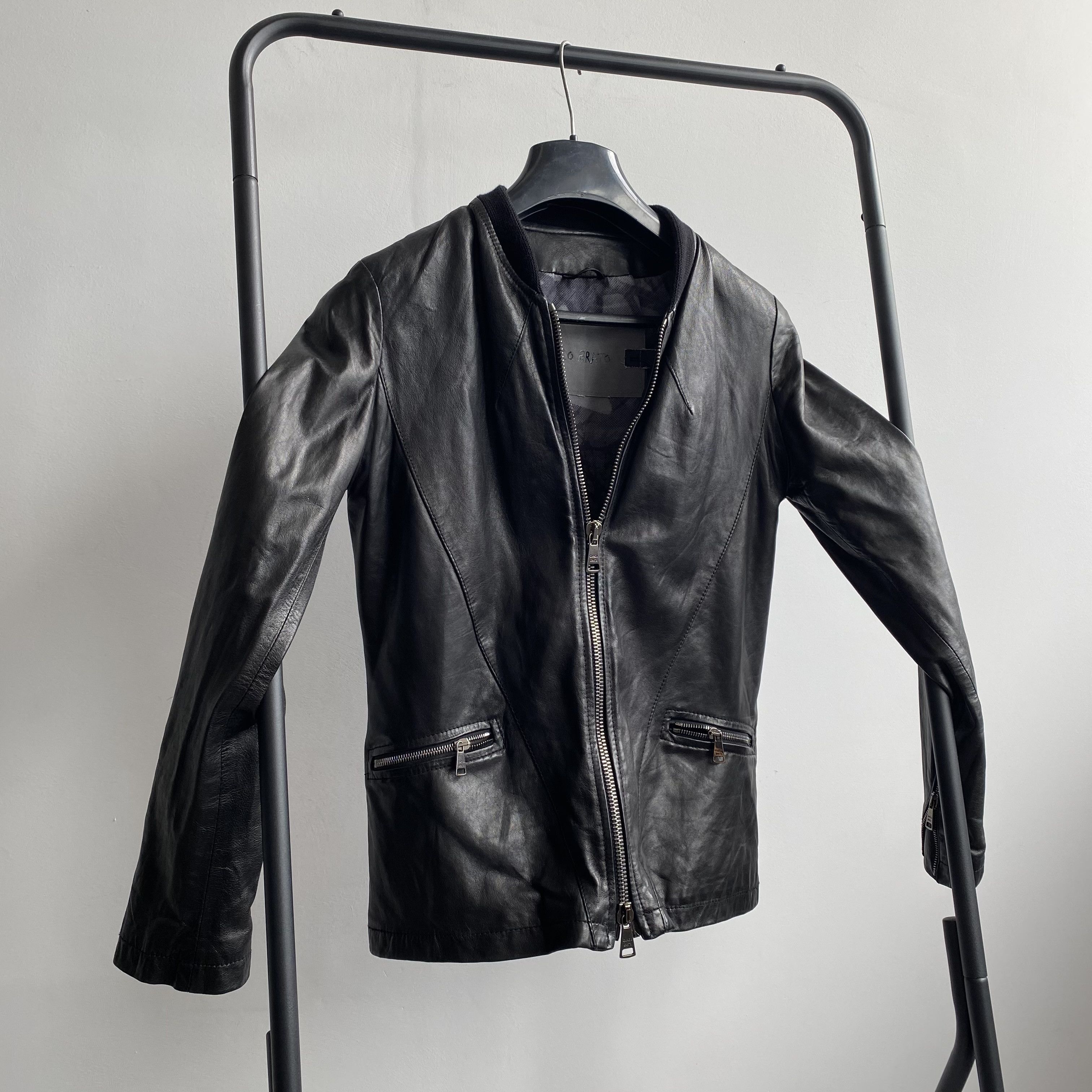 ジャケット・アウター Giorgio Brato leather jacket archive Giorgio Brato Biker Leather Jacket ITEM - Tag : | Depop