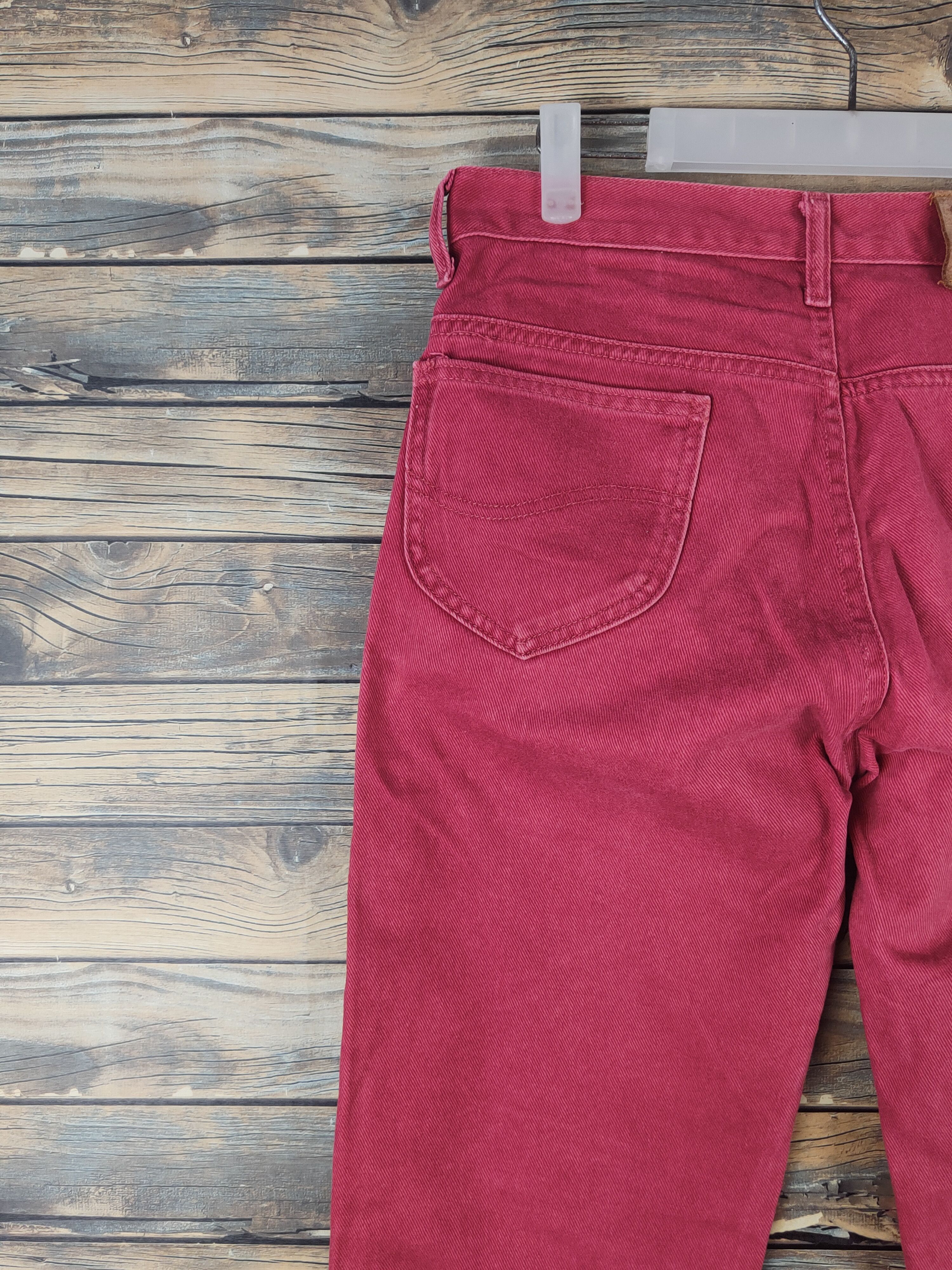 Vintage DL Lee Button Fly Red Distressed Ripped Jeans #2623 Size US 30 / EU 46 - 9 Thumbnail