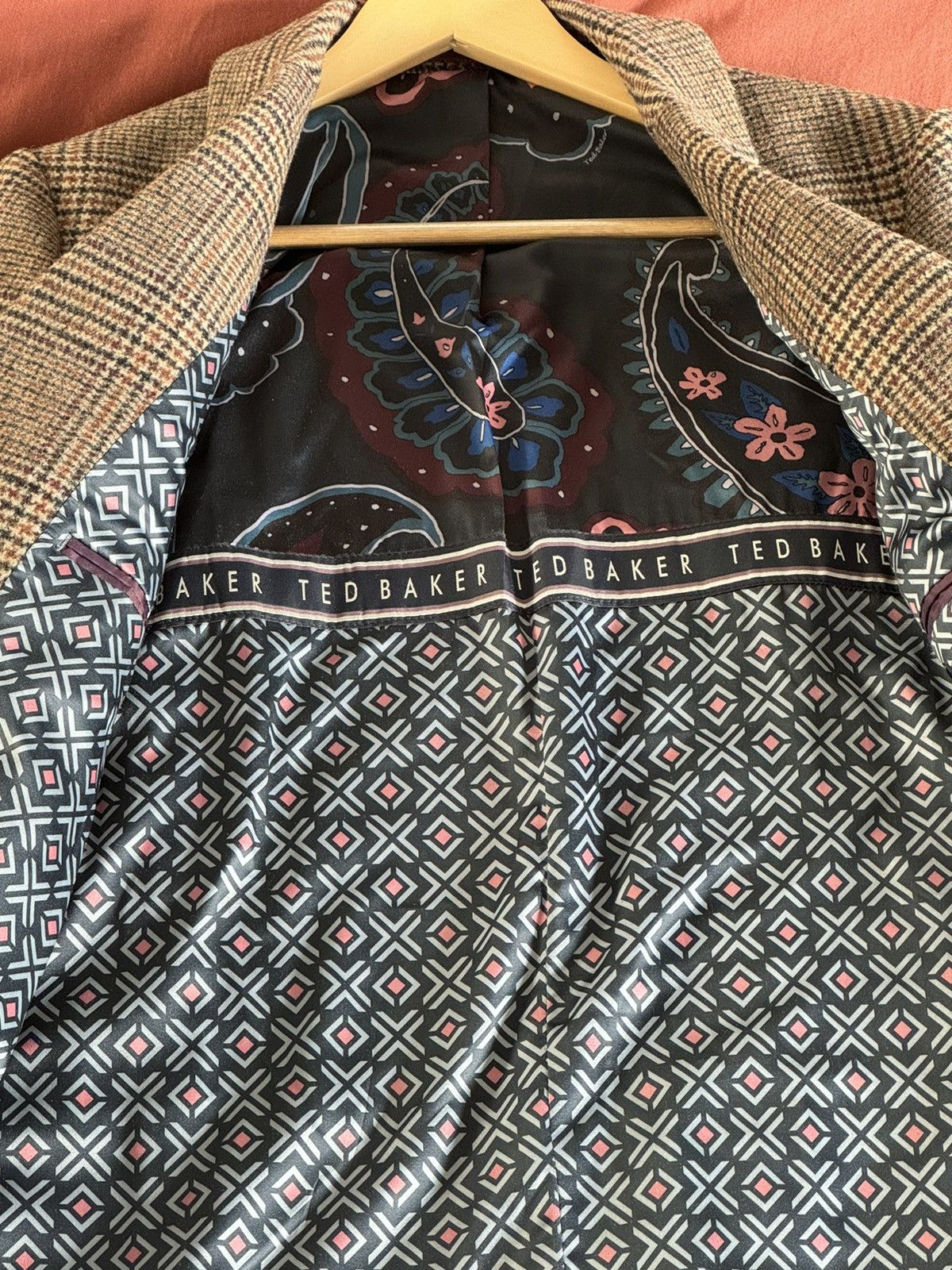 Ted Baker Ted Baker Checkered Houndsooth Peacoat Size US S / EU 44-46 / 1 - 3 Thumbnail