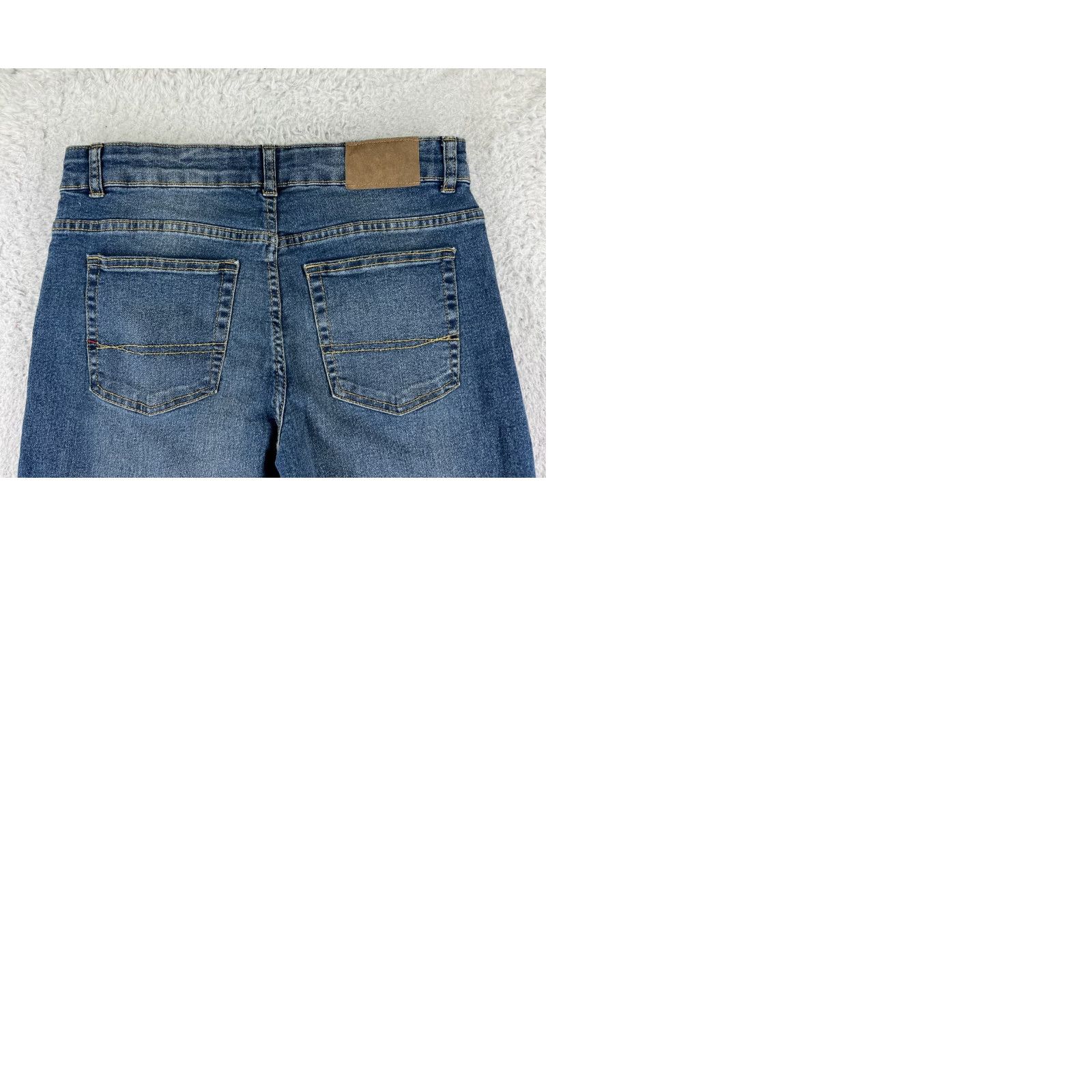Tommy Hilfiger Tommy Hilfiger Jeans Juniors 18 Blue Denim Straight Leg Cotton Blend 27x30 Women's 5-Pocket Design Mid Rise Size 40" / US 18 - 10 Thumbnail