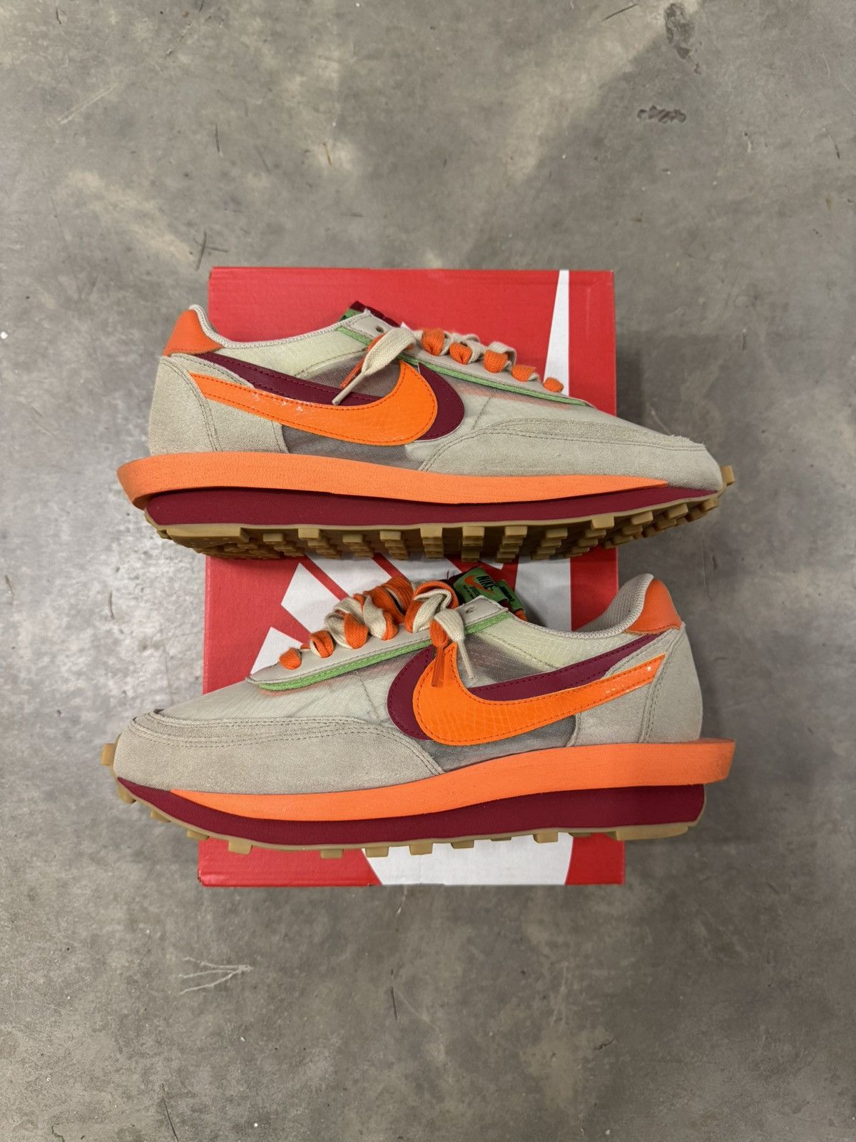CLOT × Nike × Sacai Nike x Sacai x Clot LD Waffle Orange Blaze Size 10 Size US 10 / EU 43 - 2 Thumbnail
