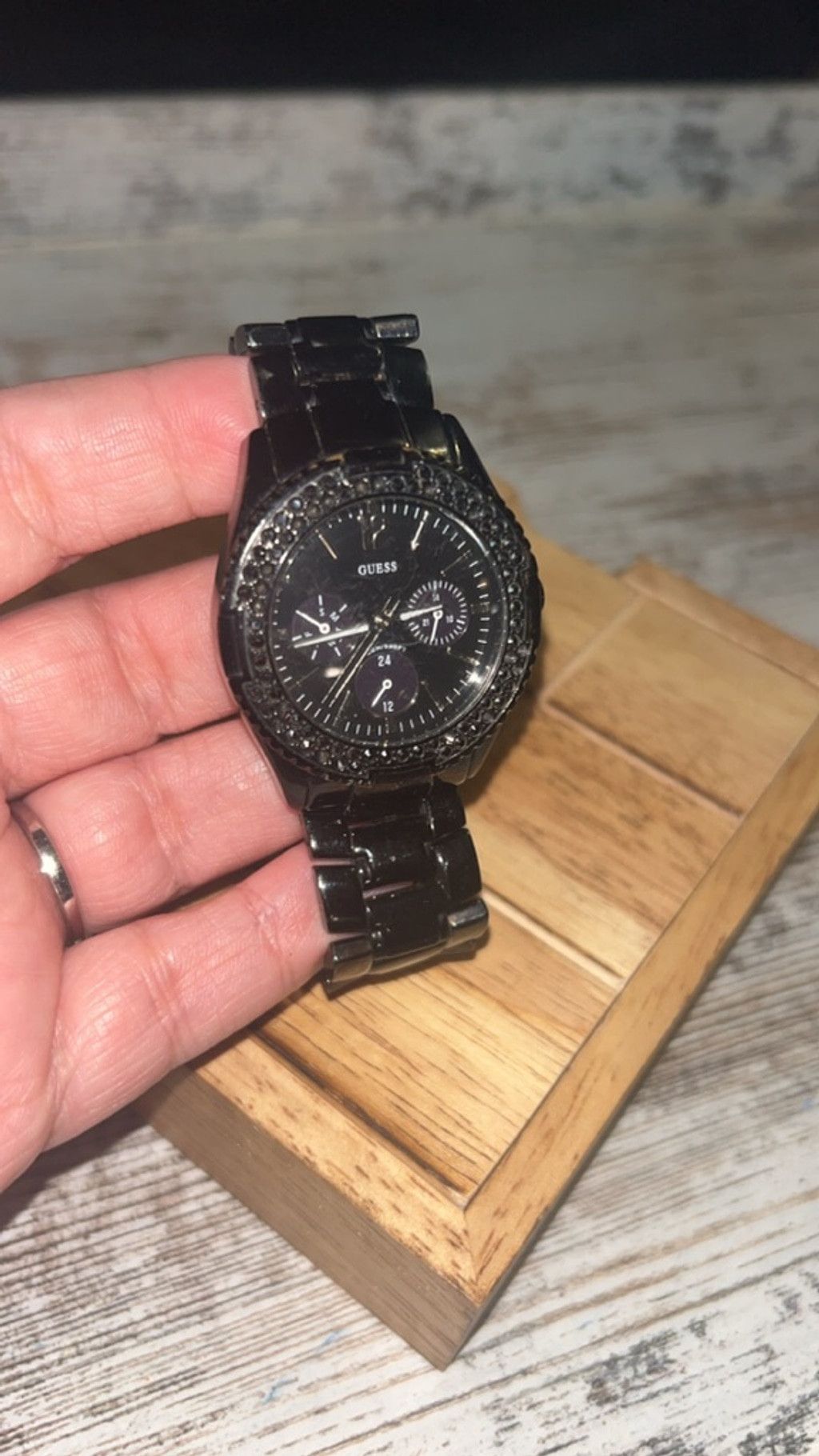 Guess Women's Guess Black Stainless Steel Watch One Size Size ONE SIZE - 1 Thumbnail