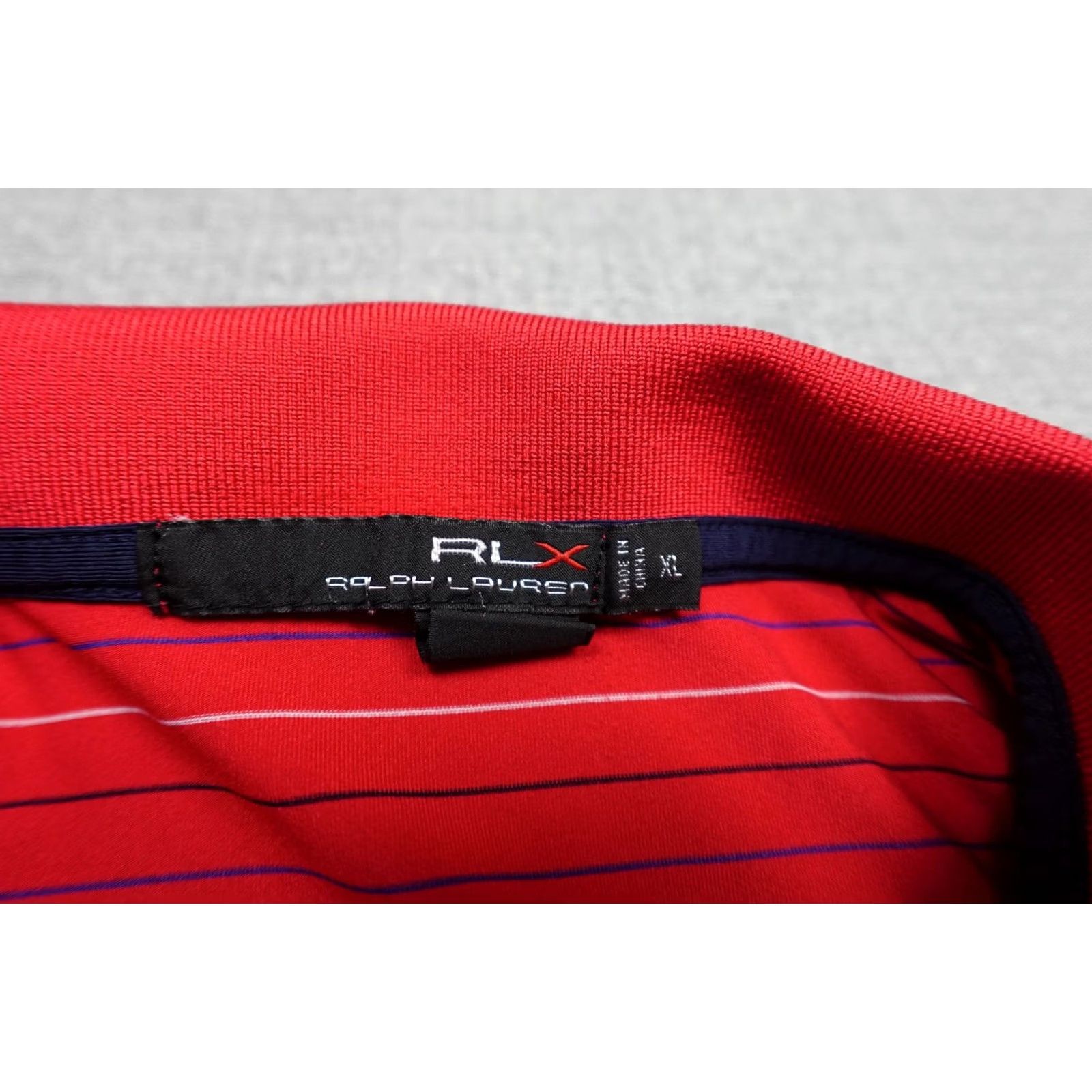 Ralph Lauren RLX Ralph Lauren Polo Shirt Mens XL Red Stripe Golf Performance Stretch Short Sleeve Shirt Size US XL / EU 56 / 4 - 2 Thumbnail