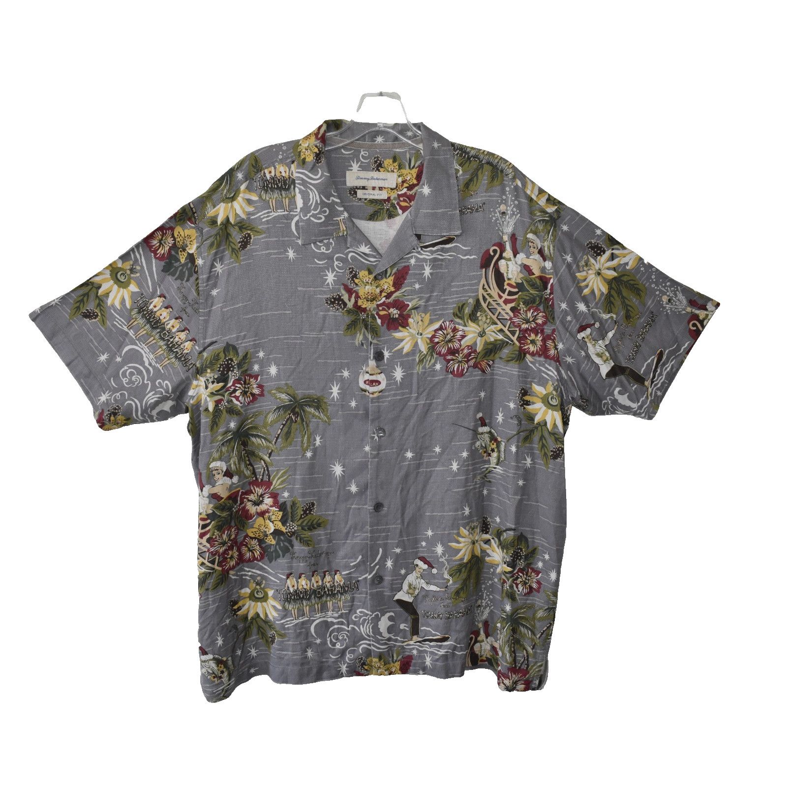 Tommy Bahama NEW TOMMY BAHAMA 100% Silk Merry Kitschmas Camp Shirt Sz XL Size US XL / EU 56 / 4 - 2 Thumbnail