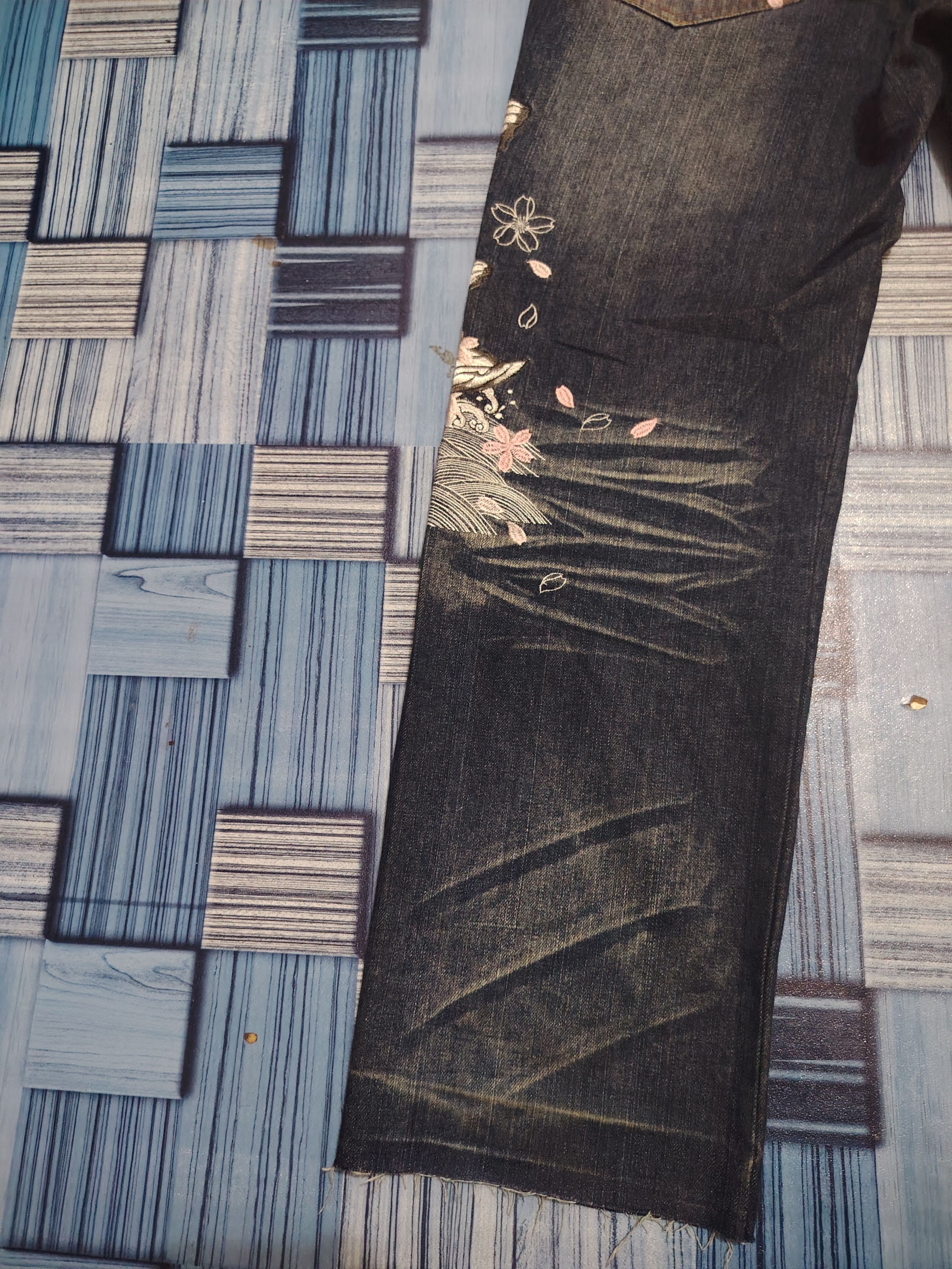 Karakuri Tamashii The Japanese Tradition Karakuri Style Embroidered Jeans Size US 32 / EU 48 - 19 Thumbnail