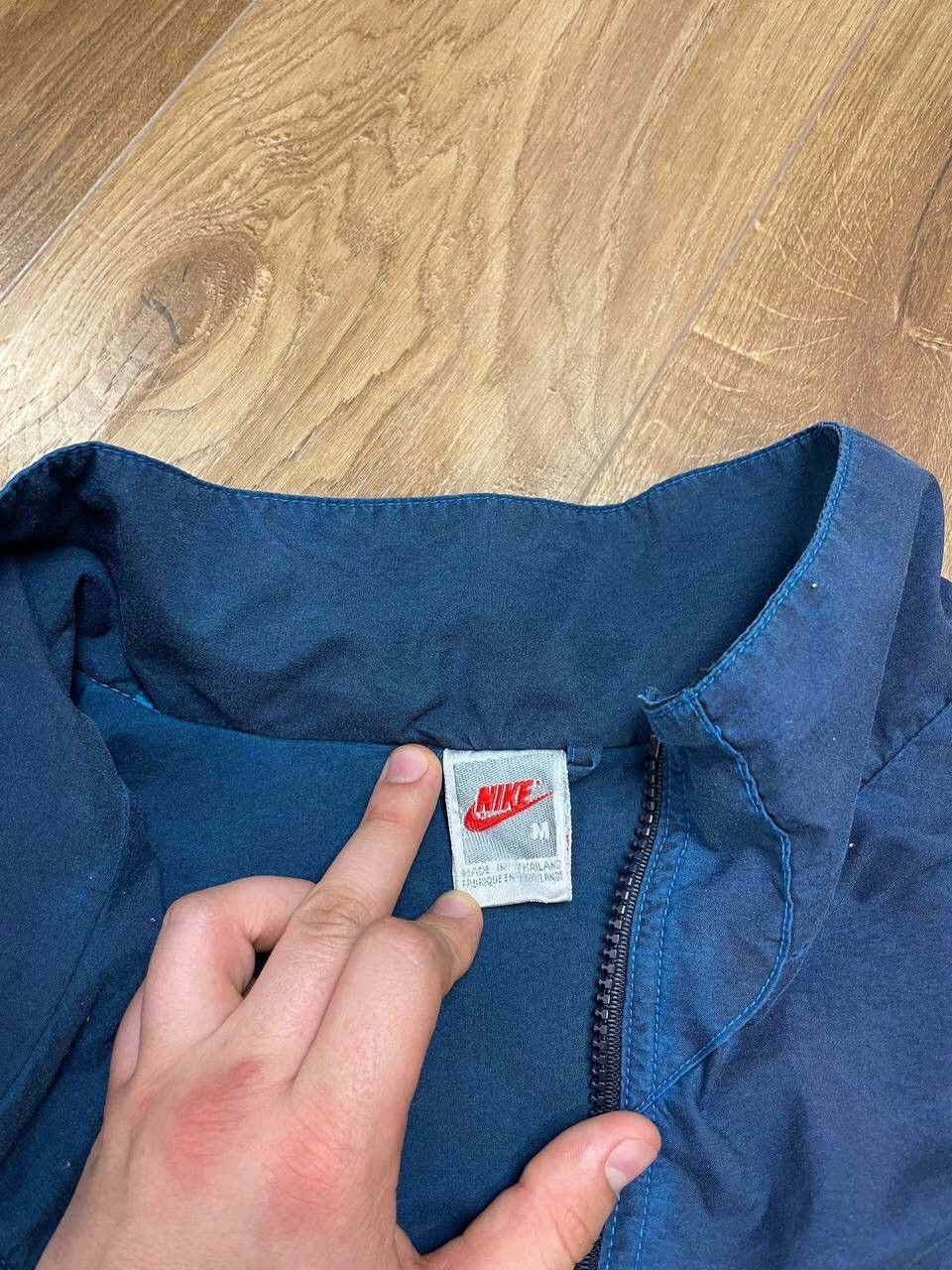 Nike Vintage Nike 90’s Y2K Big Logo Drill Nylon Bomber Jacket Size US M / EU 48-50 / 2 - 11 Thumbnail