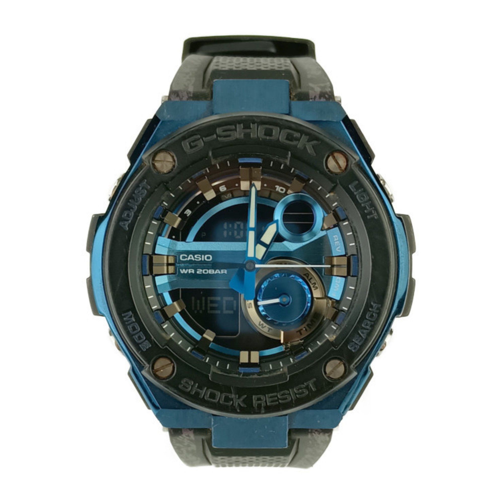 Casio Watch G-Shock G-Steel G-Shock G-Steel Gst-200Cp-2Ajf Black & Blue Dial Resin Stainless Steel Men's Digital Quartz