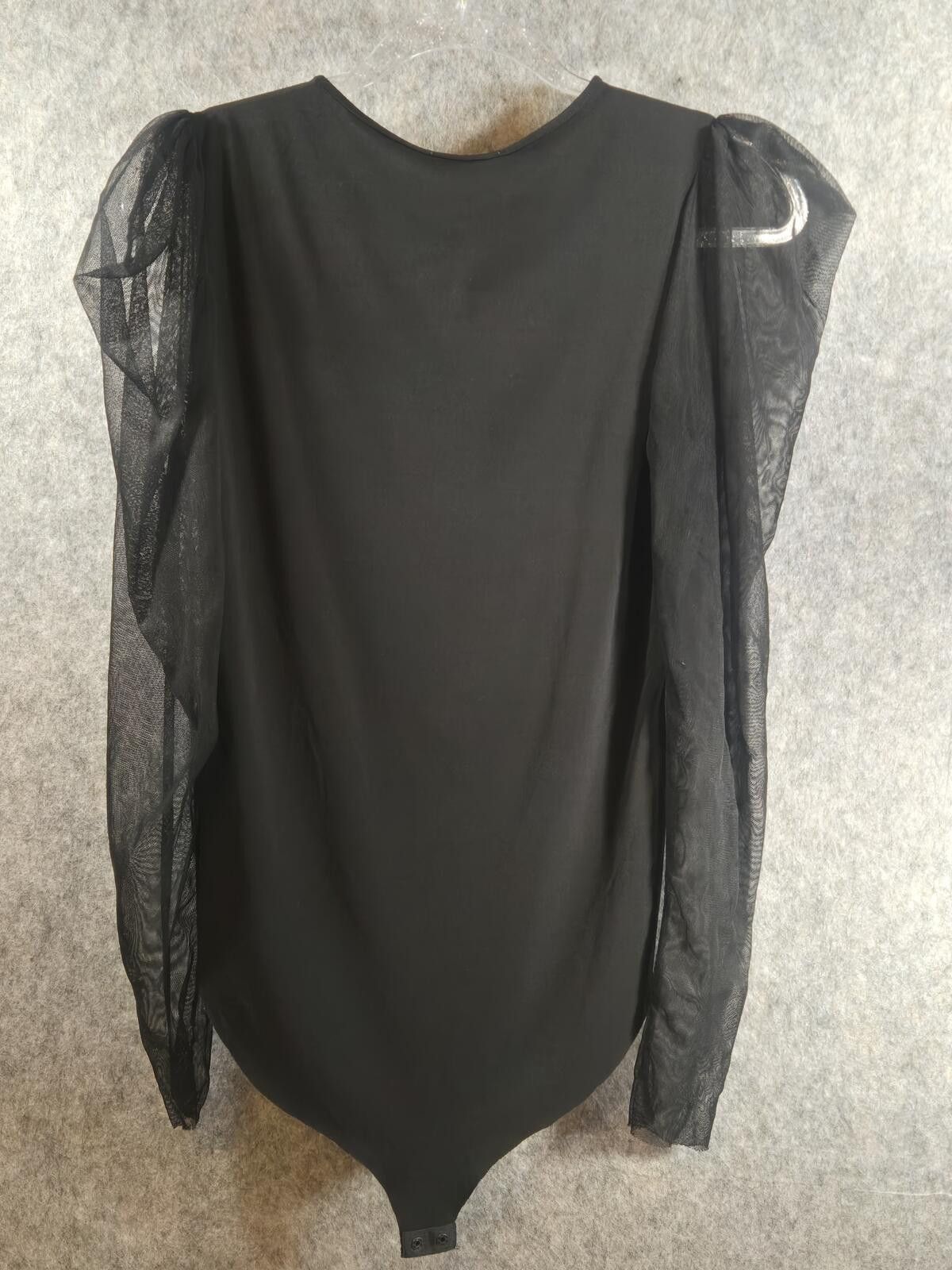 Zara Zara Black Mesh Puff Sleeve Bodysuit Size M Whimsigoth Fairy Size M / US 6-8 / IT 42-44 - 5 Thumbnail