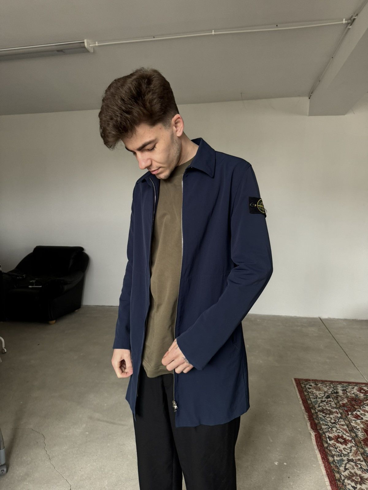 Stone Island Vintage Stone Island Trench Dark Blue Size US S / EU 44-46 / 1 - 3 Thumbnail