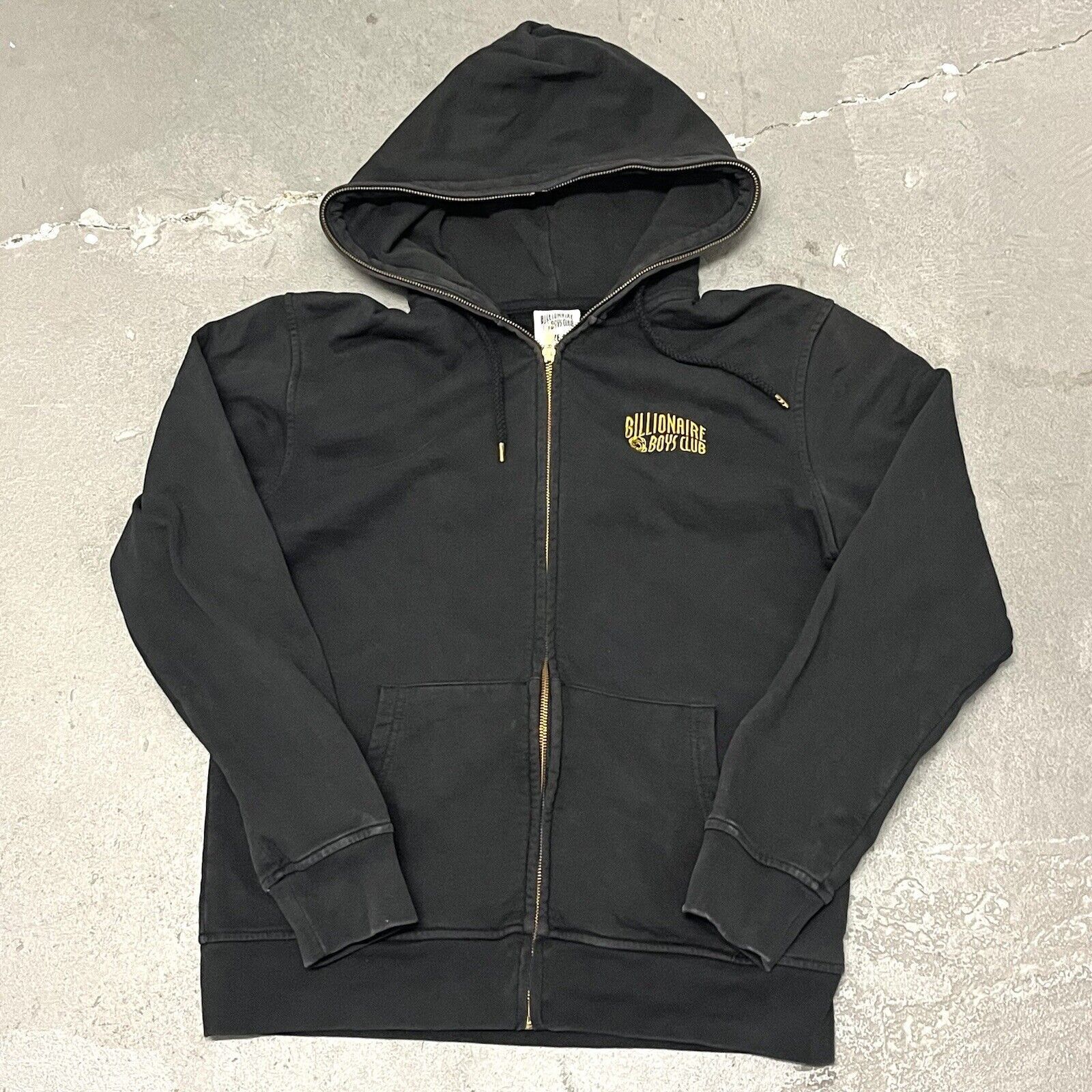 image of Billionaire Boys Club Full Zip Sweatshirt Medium Black Gold, Men's