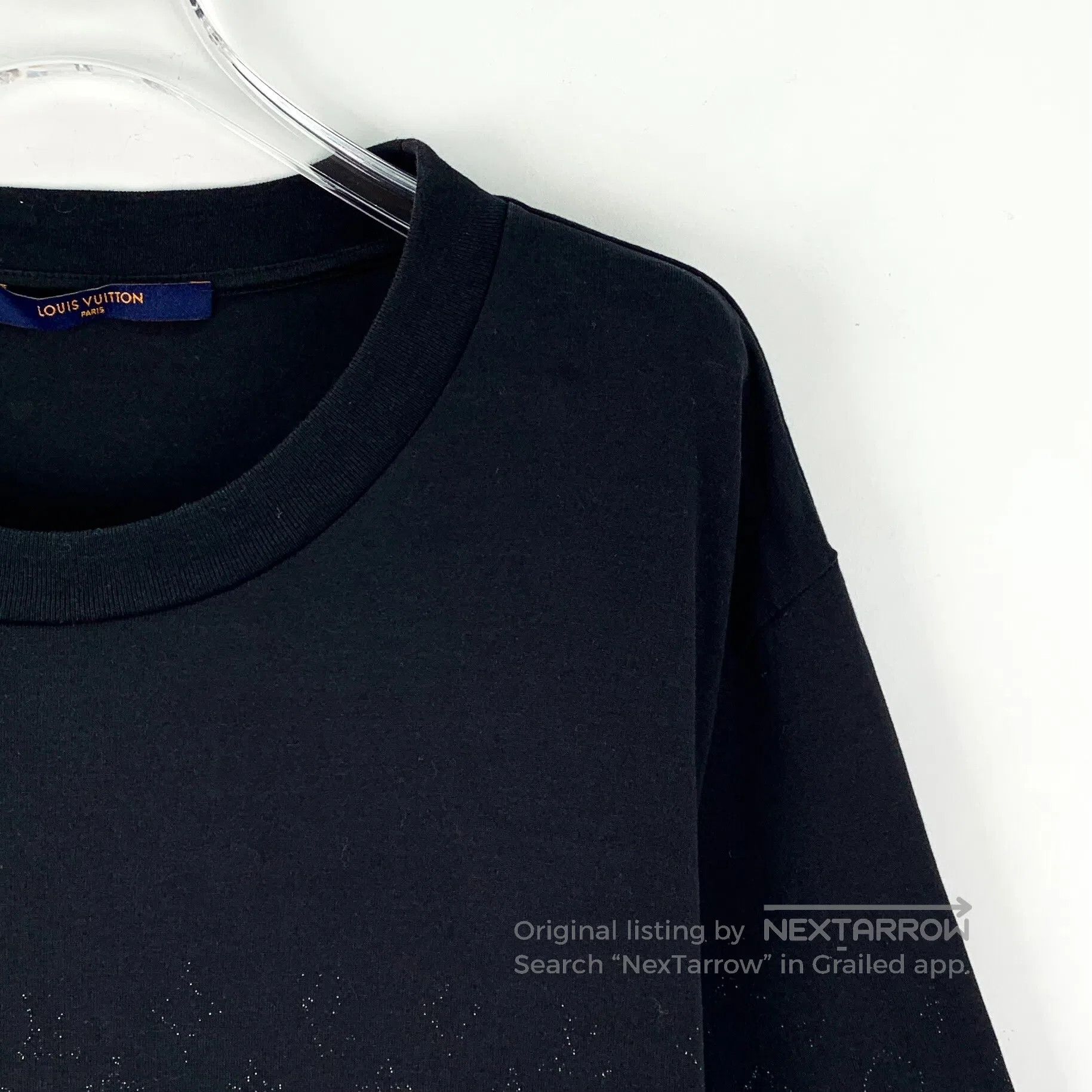 Louis Vuitton Louis Vuitton Black Logo Monogram Gradual Color Cotton Cre Size US XXL / EU 58 / 5 - 3 Thumbnail