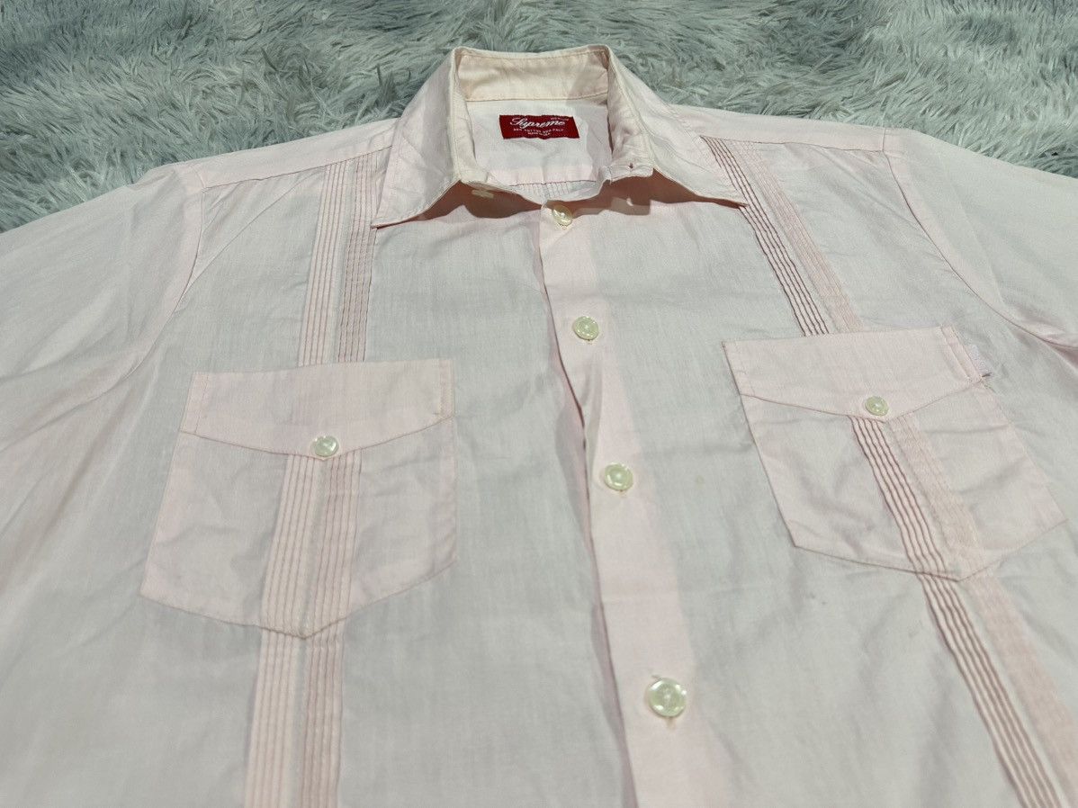 Supreme 🔥Supreme Guayabera Shirt 4 Pockets Pastel Pink Short Sleeve Size US M / EU 48-50 / 2 - 3 Thumbnail