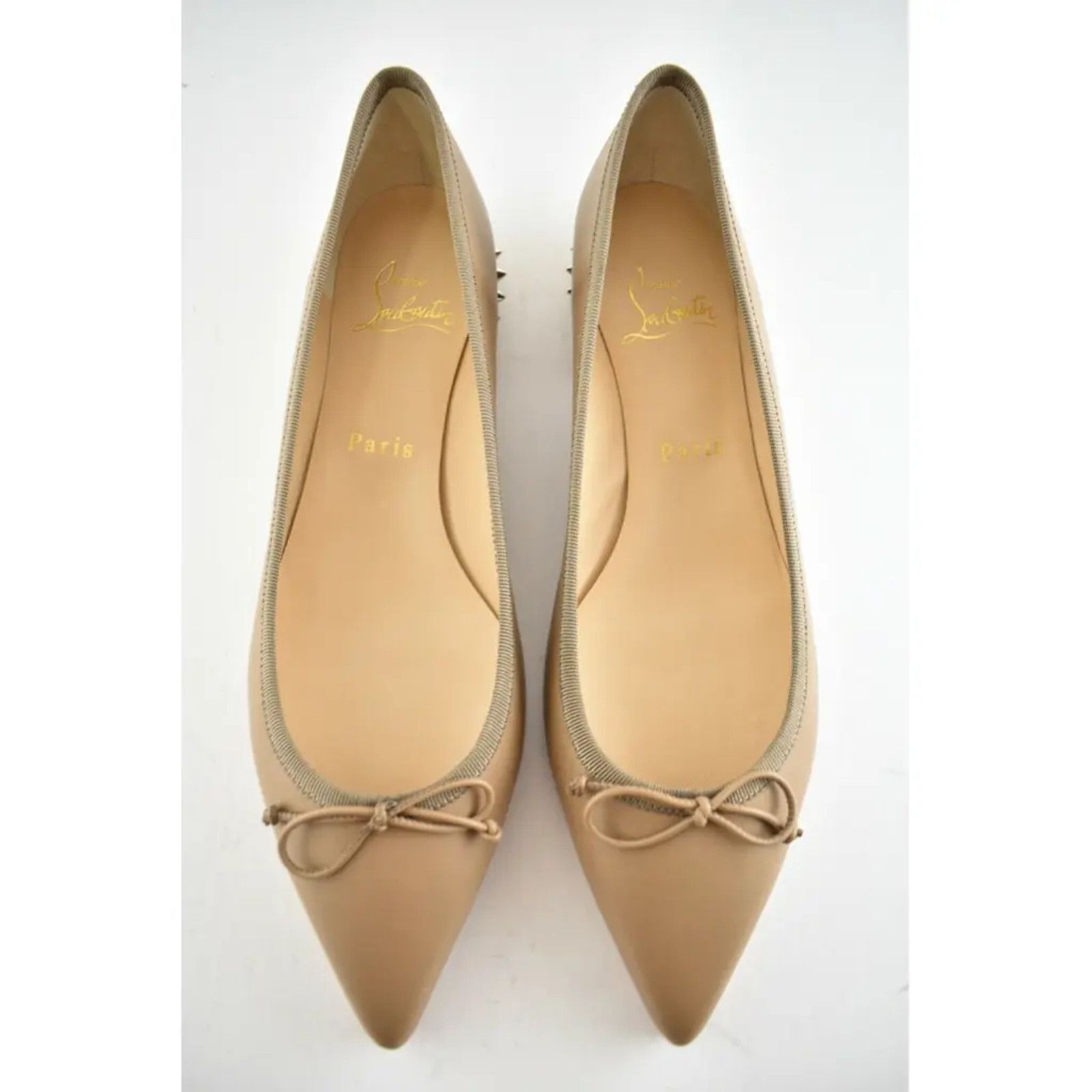 Christian Louboutin Christian Louboutin Hall Flat Fennec Nappa Leather Spike Size US 6 / IT 36 - 7 Thumbnail