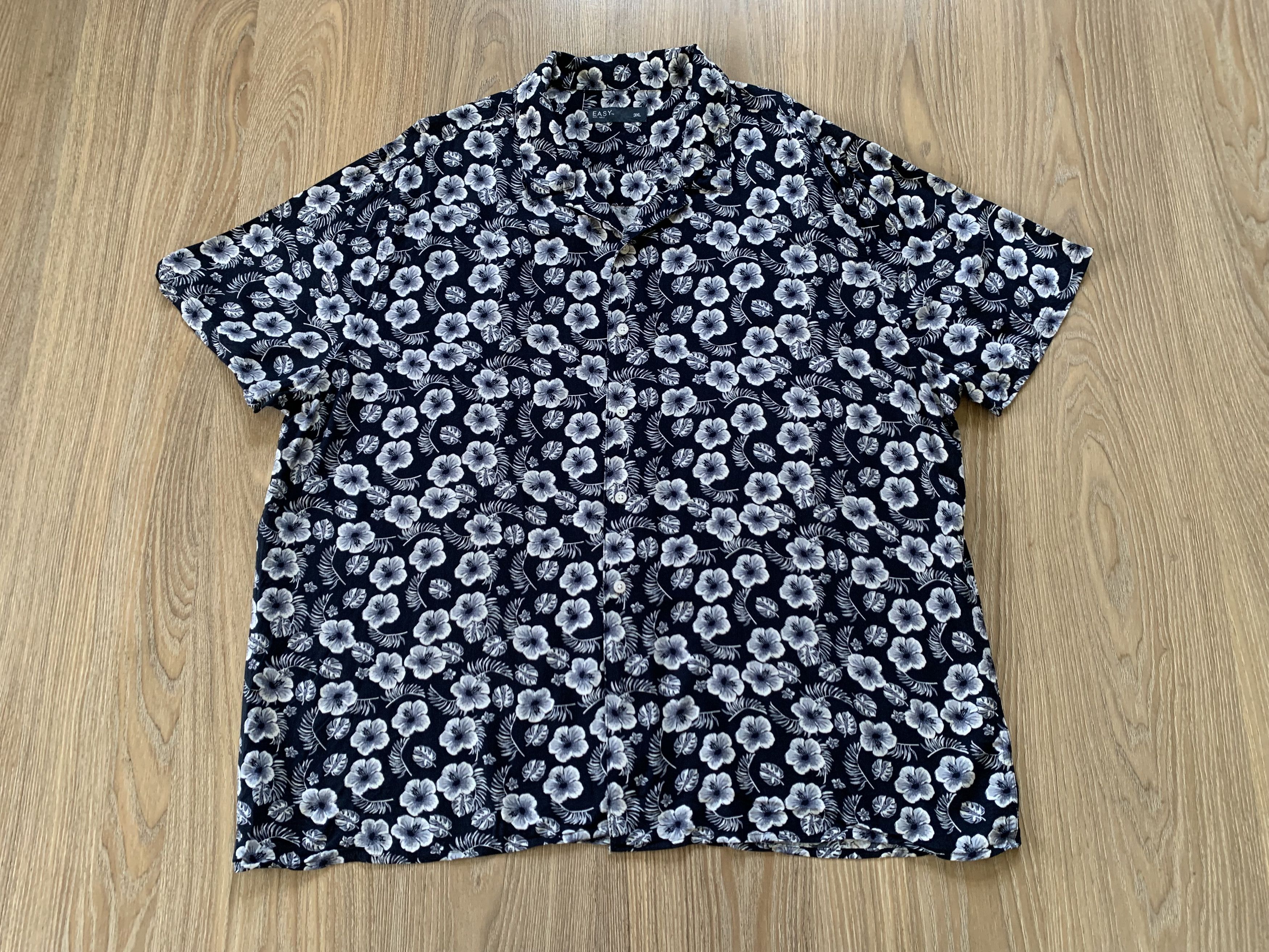 Other Easy Flower Print Hawaiian Shirt Size US XXL / EU 58 / 5 - 2 Thumbnail
