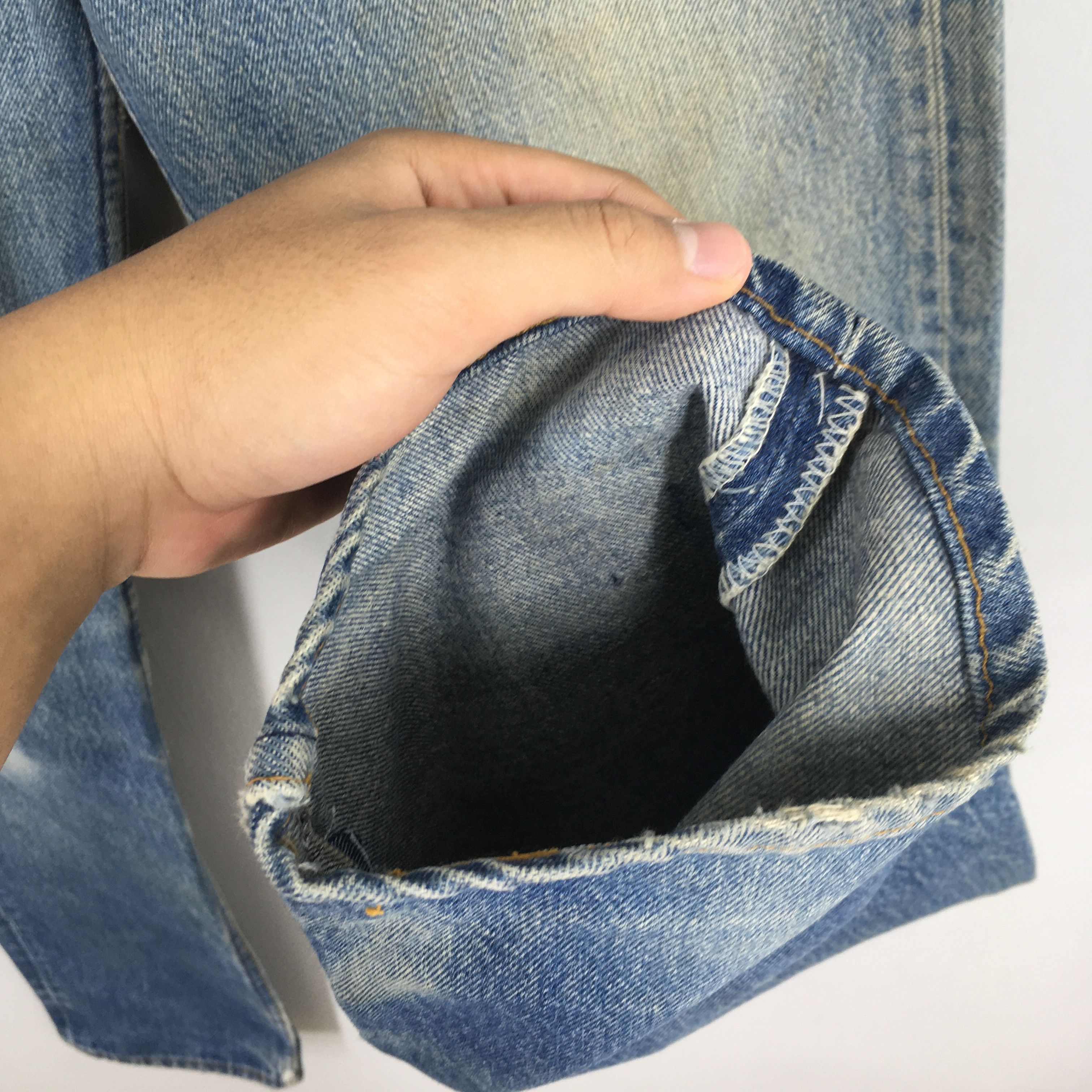 Levi's Size 29x33 Vintage 80s Levi's 501 Faded Blue Jeans S930 Size US 29 - 5 Thumbnail