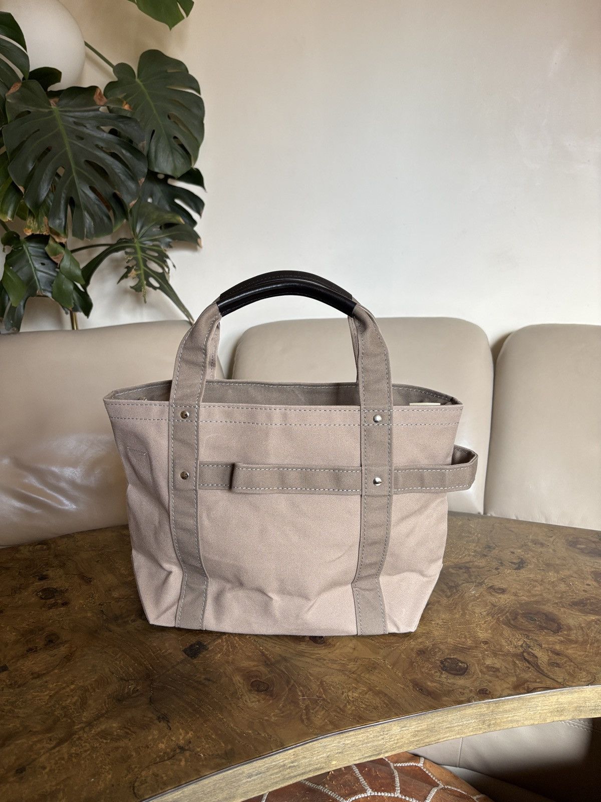 Japanese Brand TEMBEA Harvest Tote with Leather Handles Size ONE SIZE - 1 Thumbnail