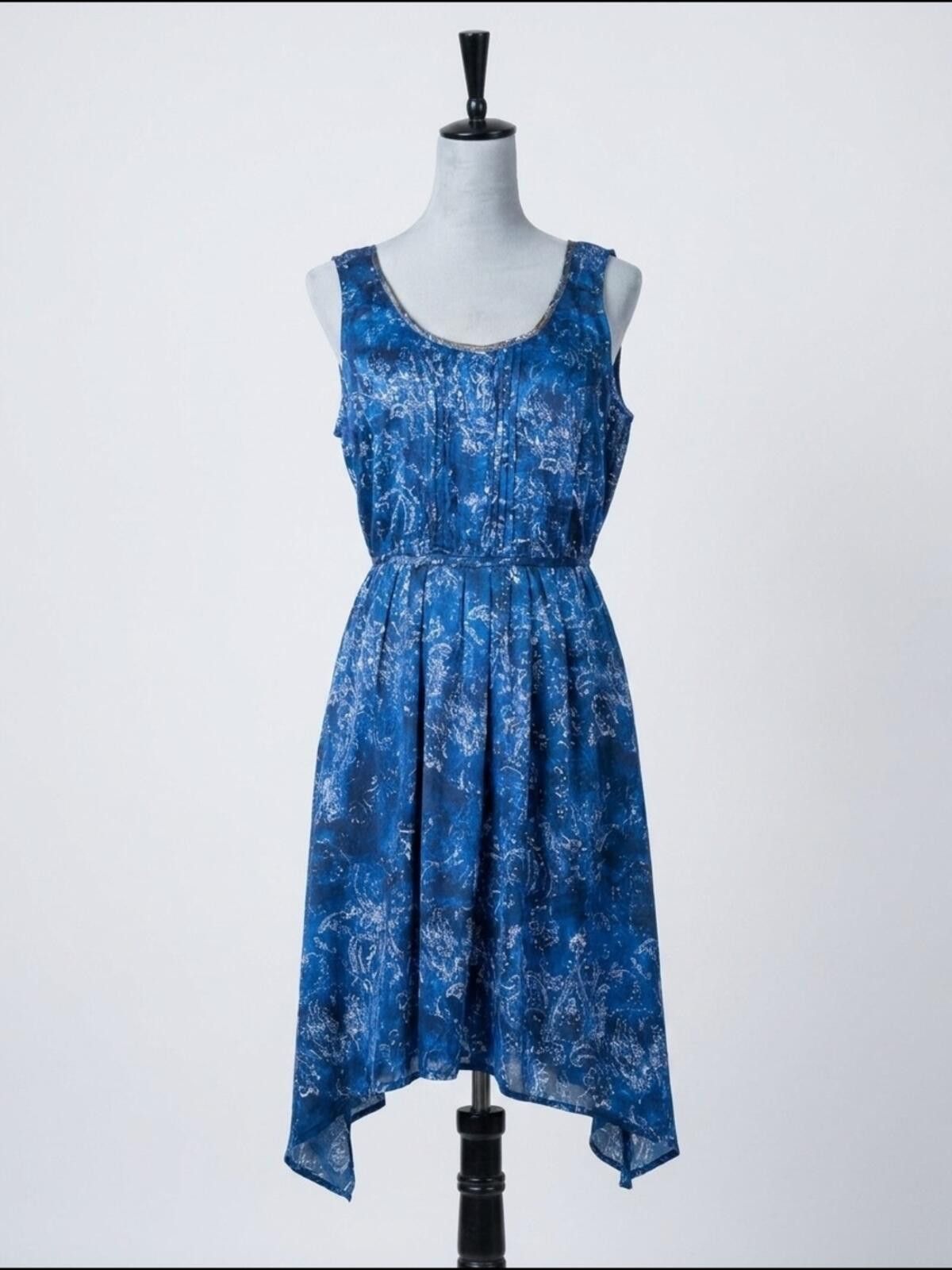 Other Simply Vera Vera Wang Blue Handkerchief-Hem Sleeveless Dress Size M / US 6-8 / IT 42-44 - 1 Thumbnail