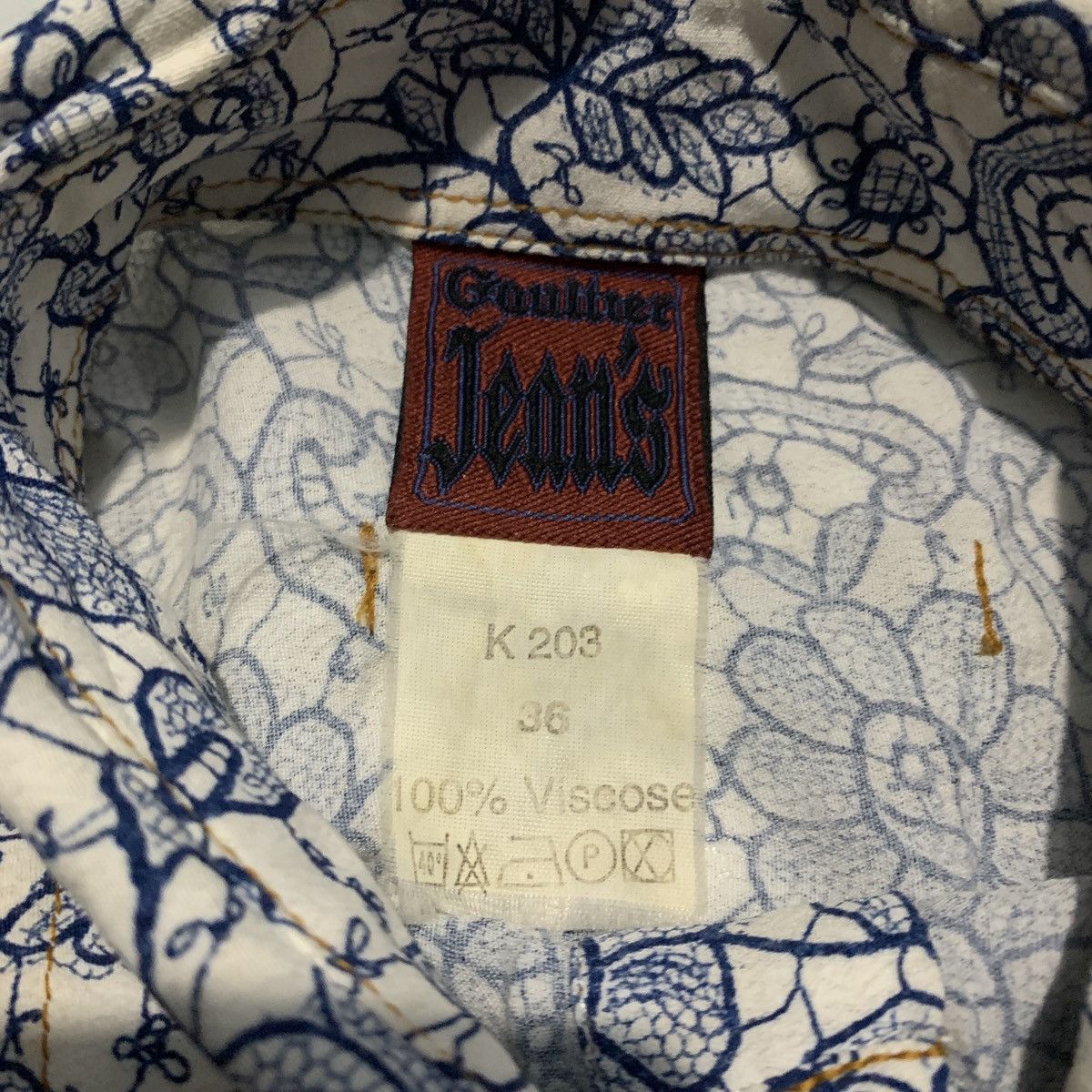 Jean Paul Gaultier Jean Paul Gaultier Jean’s 1990s Floral Paisley Rayon Shirt Size S / US 4 / IT 40 - 7 Thumbnail
