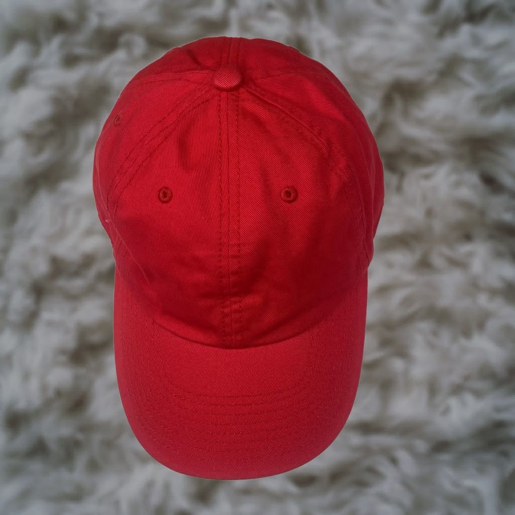Vintage KNP Blank Adult Adjustable StrapBack Baseball Hat Cap Solid Red 100% Cotton Hat Cap Red Unisex Adults Adjustable Mens Womens Boys Girls Size ONE SIZE - 1 Thumbnail