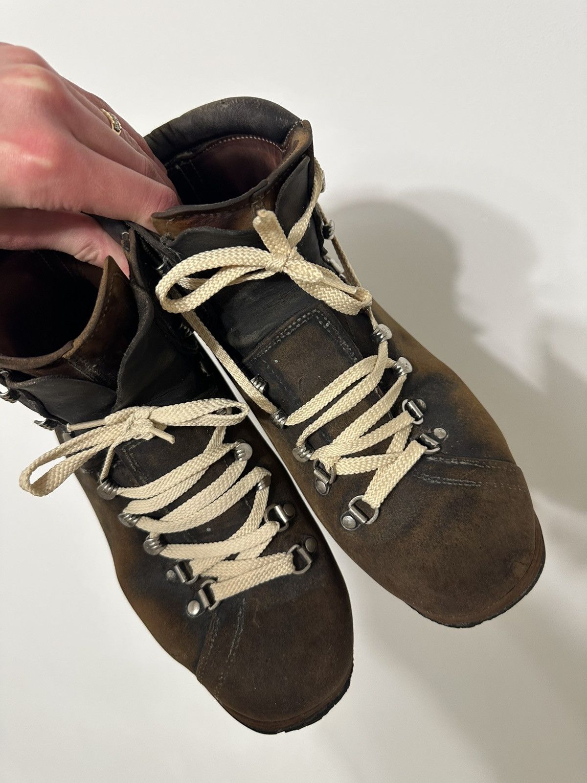 Vintage Vintage Military Brown Leather Boots Y2K style Size US 10 / EU 43 - 5 Thumbnail