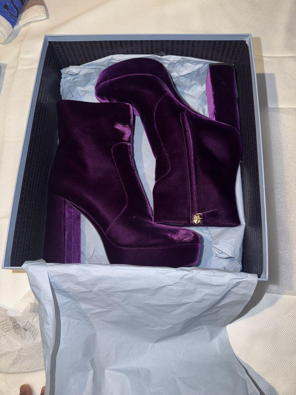 Prada PRADA CALZATURE DONNA Platform Boots| Color - Mora (Purple) Size US 10.5 / IT 40.5 - 1 Thumbnail