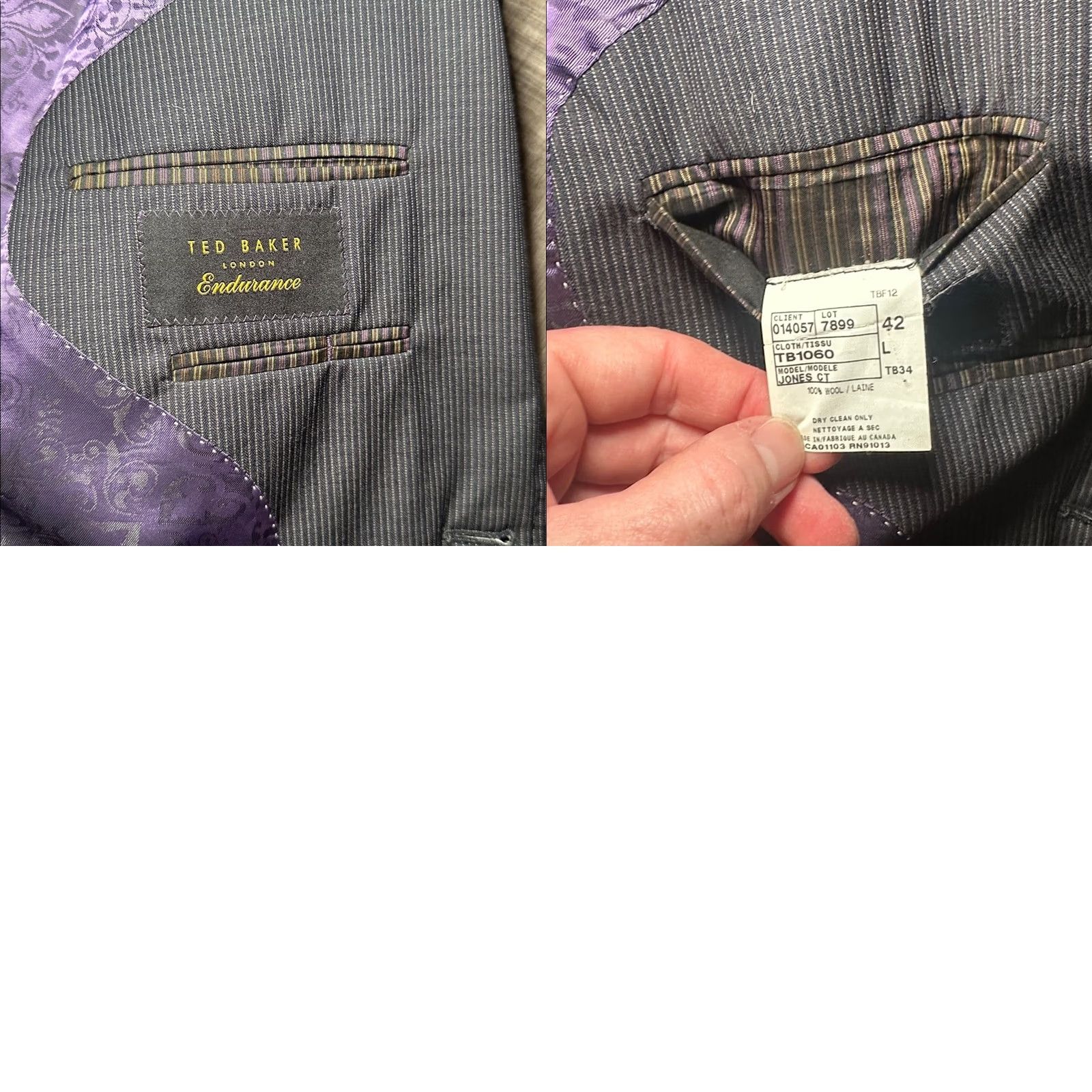 Ted Baker Ted Baker London Endurance Jones Pinstripe Sport Coat - 42 Men Regular Wool Black Stripes Sport Coat Mens 42 Size US XS / EU 42 / 0 - 8 Thumbnail