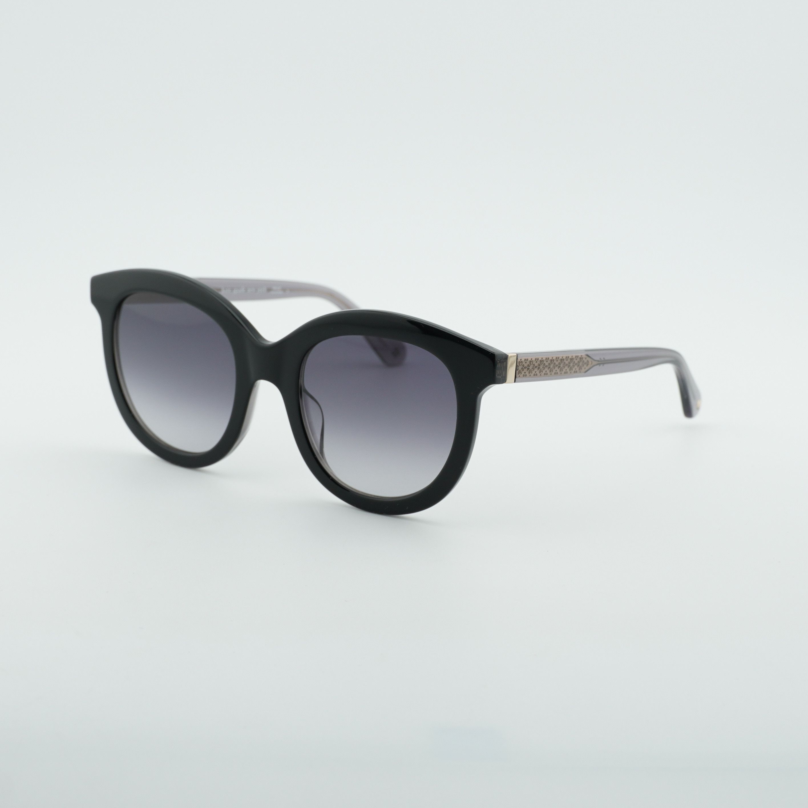 Kate Spade Kate Spade LILLIAN/G/S 0807 9O Sunglasses Black Round Frame Size ONE SIZE - 8 Thumbnail