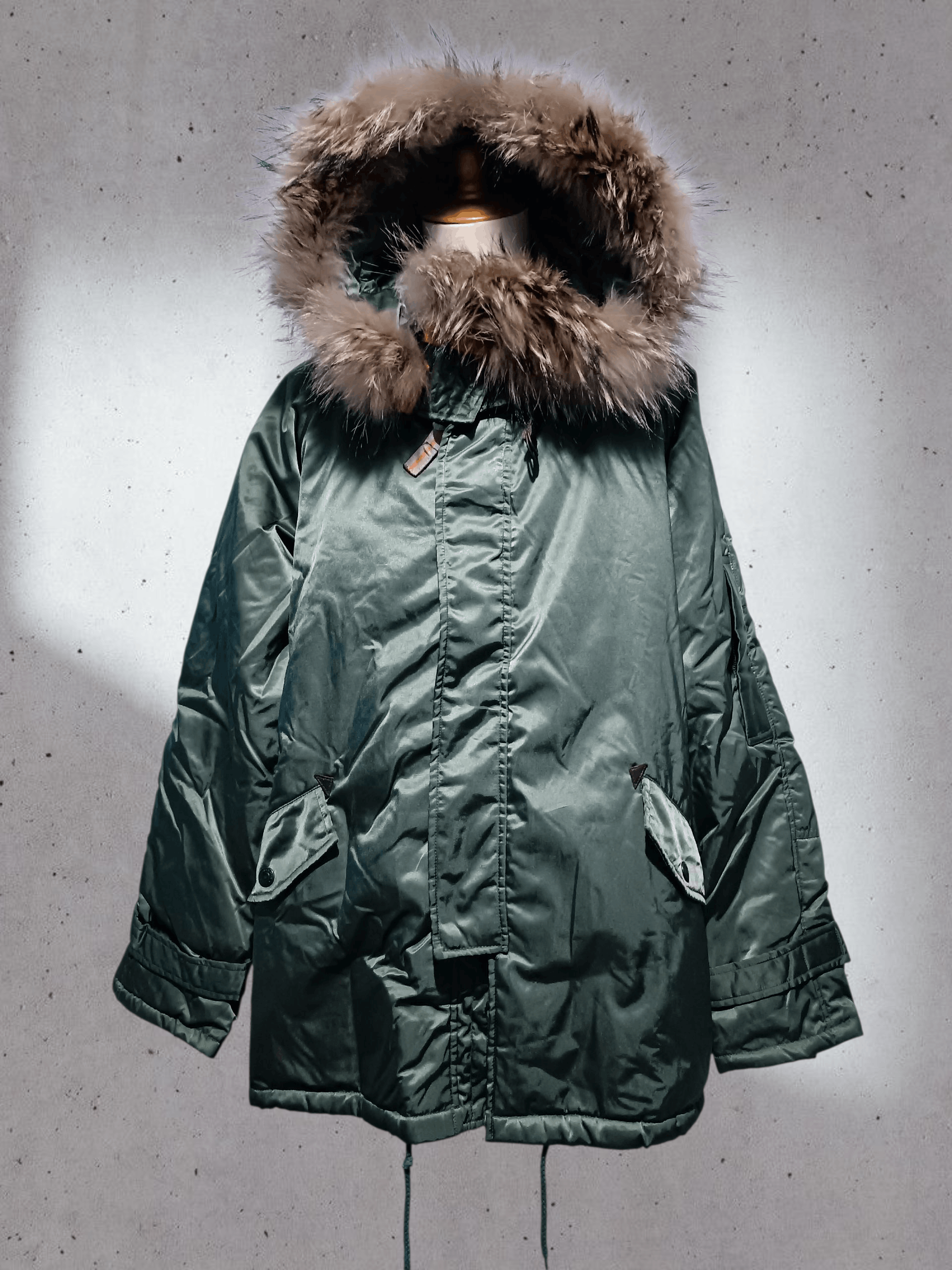 Japanese Brand Fur Hooded Parka Jacket Fakemink Style Size US L / EU 52-54 / 3 - 1 Thumbnail
