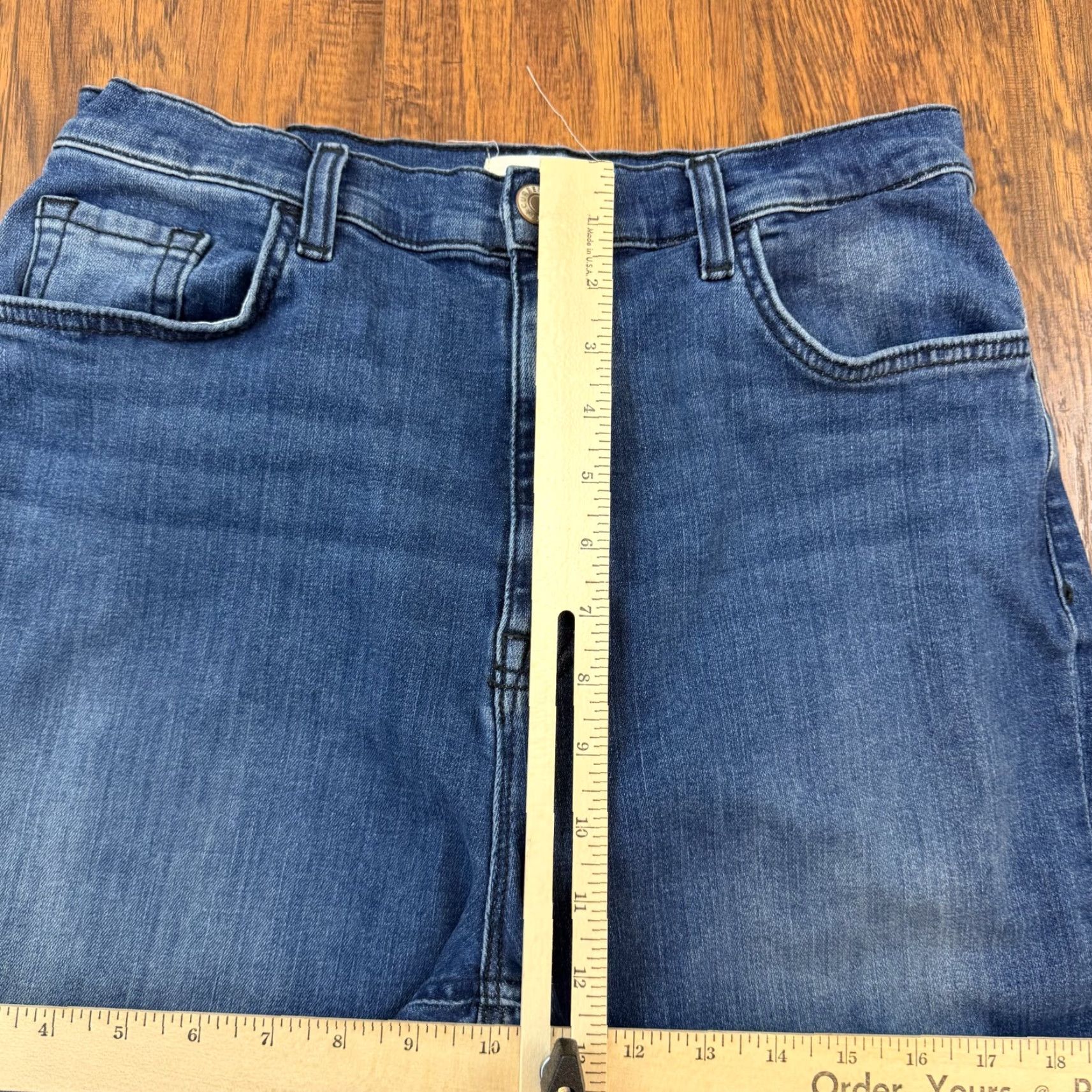 Vintage Current/Elliott Jeans Women Flared High Rise Dark Wash Denim 32 29x33 Stretch N/A Size 24" / US 00 / IT 34 - 4 Thumbnail