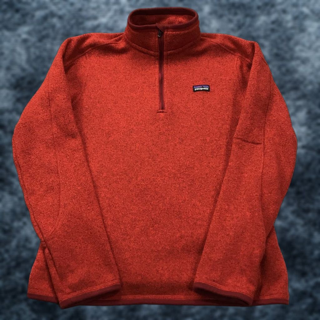Patagonia Better Sweater Womens Small Red 1/4 Zip Pullover Jacket Outdoor Fleece