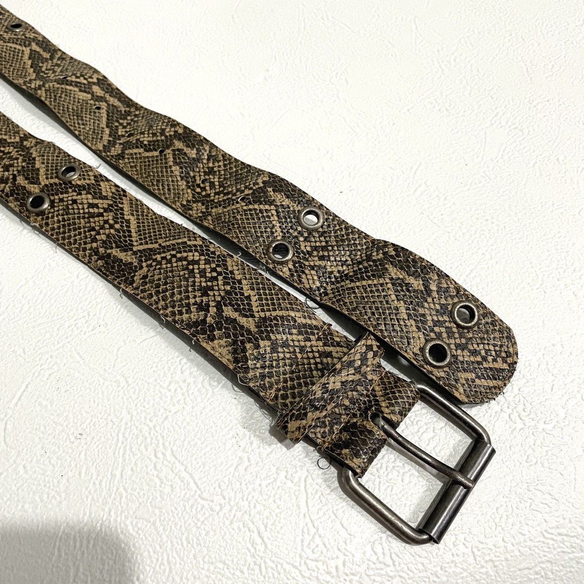 If Six Was Nine Vintage y2k snake skin belt Size ONE SIZE - 3 Thumbnail