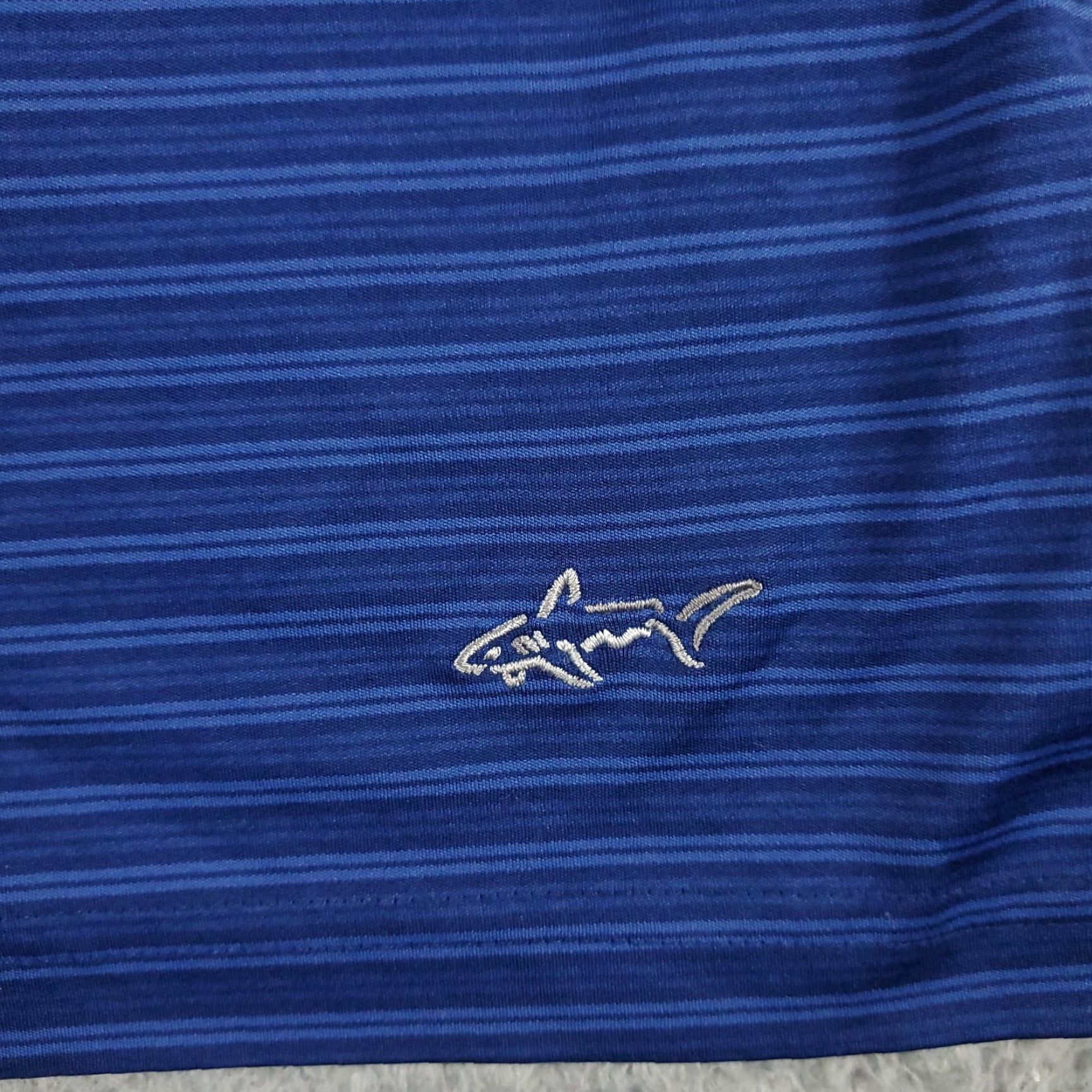 Vintage Greg Norman Polo Shirt Mens XL Blue Striped Shark Golf Casual Short Sleeve Size US XL / EU 56 / 4 - 3 Thumbnail