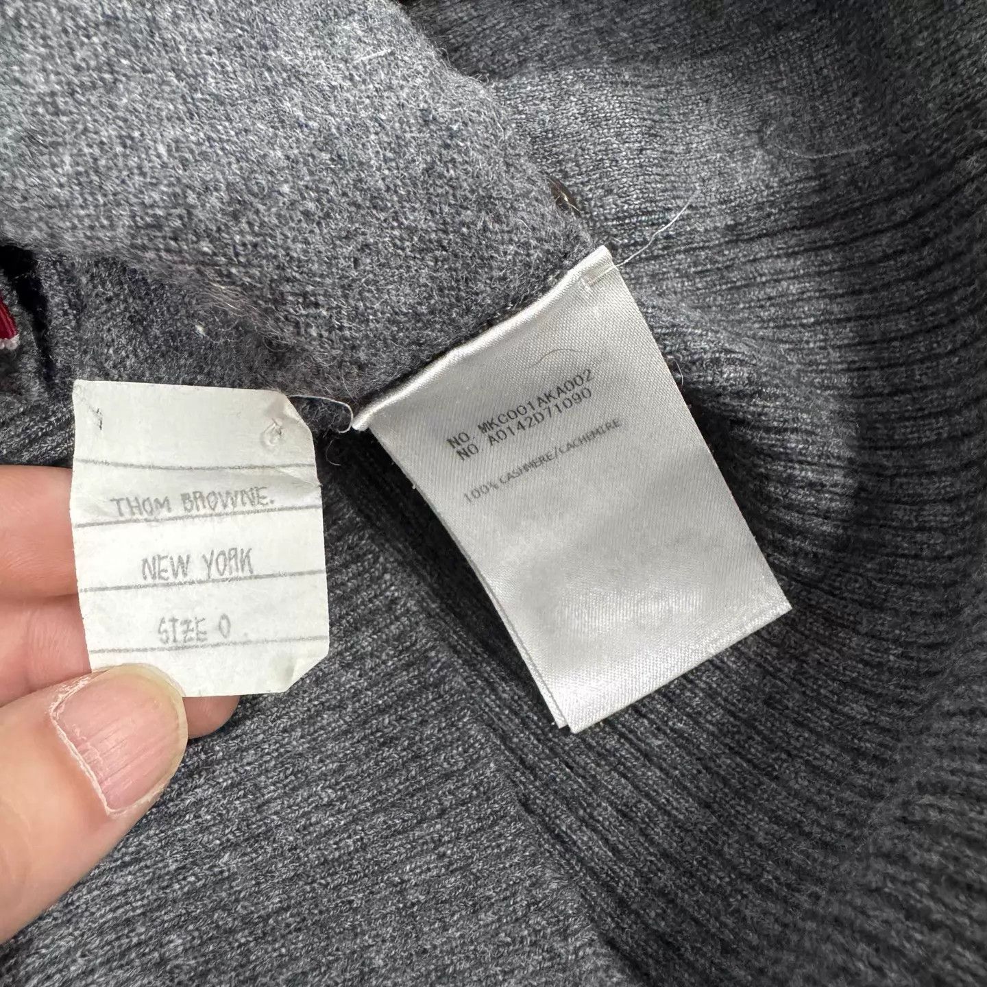 Thom Browne Thom Browne 4-Bar Stripe Gray Cashmere Cardigan 0 99 New Size US XS / EU 42 / 0 - 6 Thumbnail