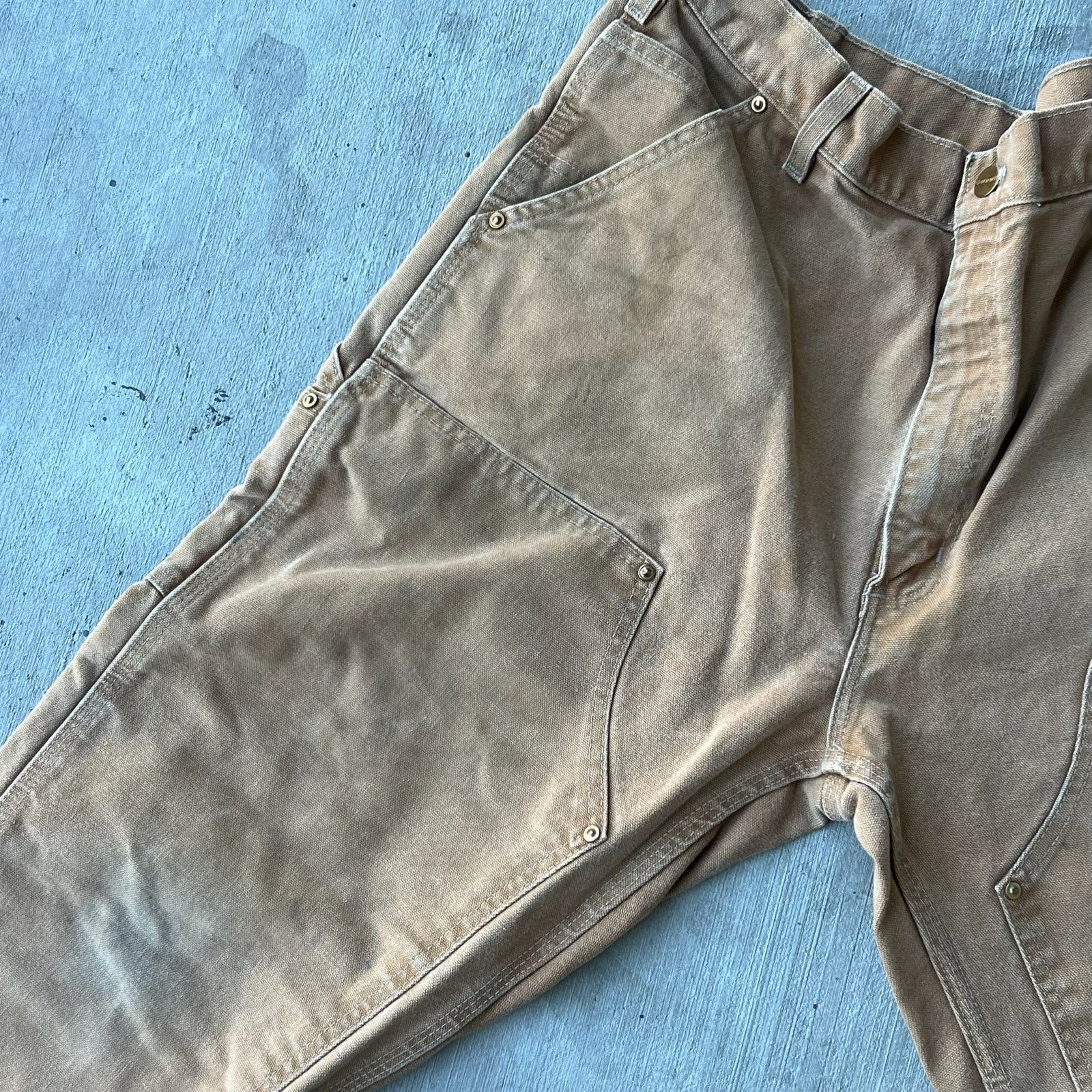 Carhartt × Vintage Carhartt brown double knee work wear carpenter pants Size US 33 - 4 Thumbnail