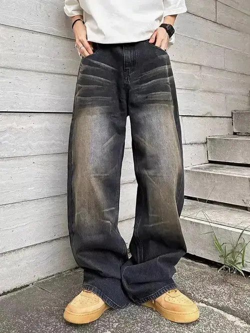 VIBE Retro nostalgic straight-leg gradient draped jeans Size US 32 / EU 48 - 1 Thumbnail