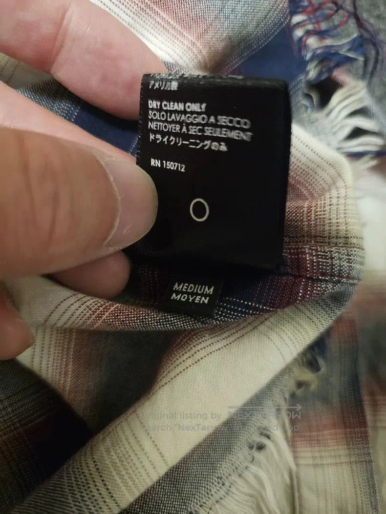 Amiri Amiri Plaid Shirt with Fringe Hem. Size US M / EU 48-50 / 2 - 7 Thumbnail
