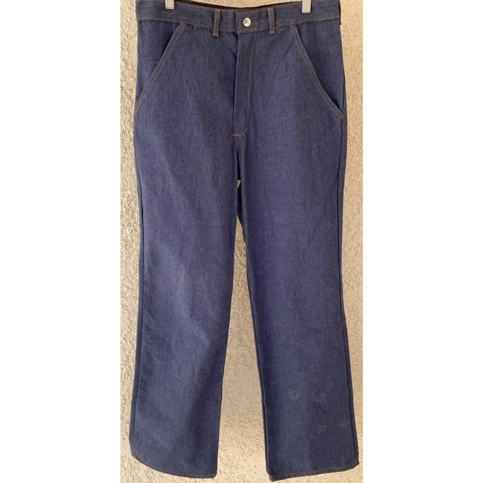 Denime VINTAGE PIA Jeans Denim Work Pants 32.5 in waist 31 Inseam Scovill Snap Blue Rockabilly Mens Size US 33 - 6 Thumbnail