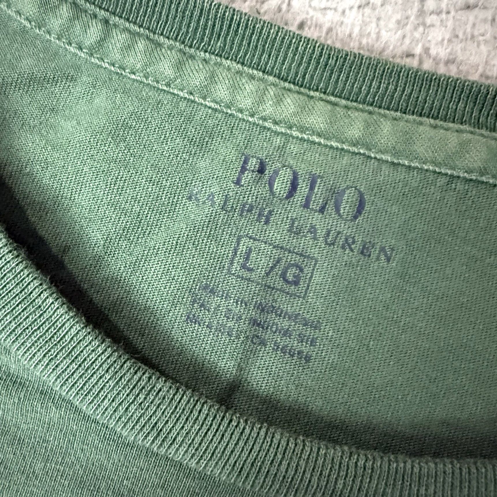 Polo Ralph Lauren Polo Ralph Lauren Shirt Mens Large Green Long Sleeve Pony Logo Distressed White Size US L / EU 52-54 / 3 - 4 Thumbnail