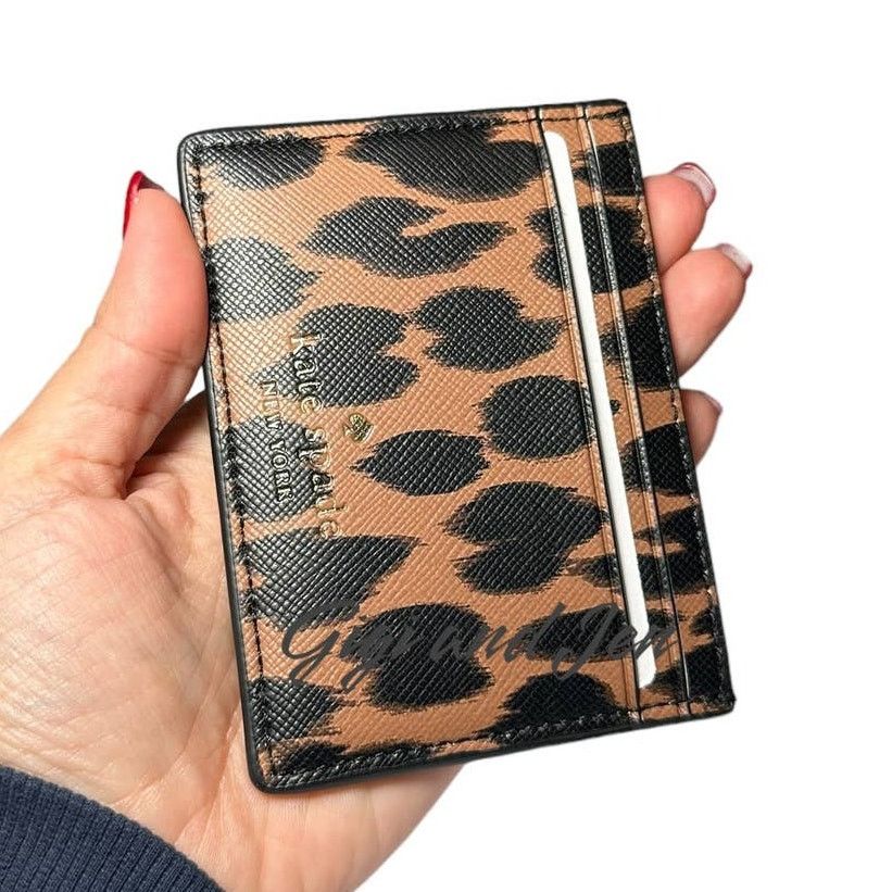 Kate Spade Kate Spade Leopard Print Animal Print Small Slim Card Holder Size ONE SIZE - 3 Thumbnail