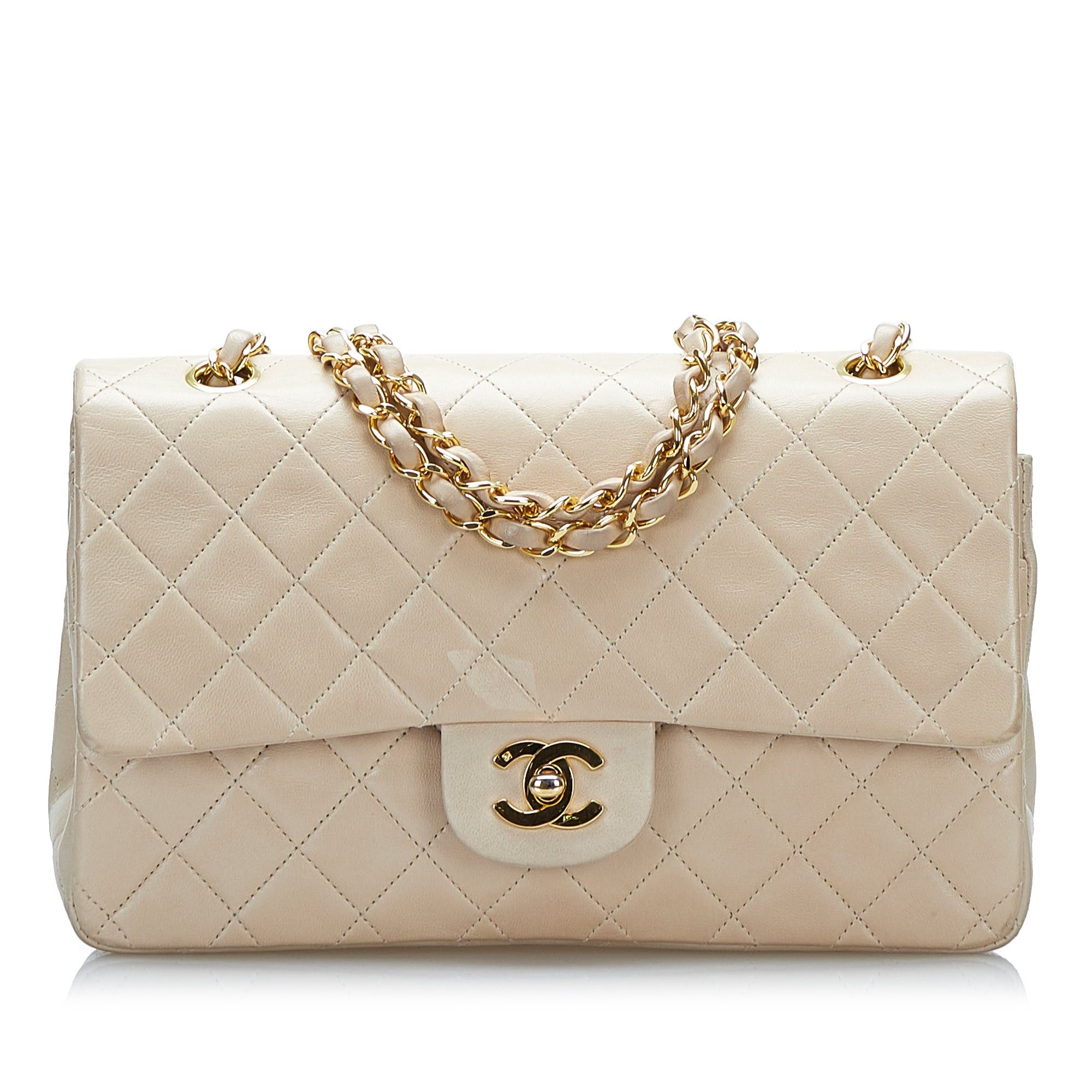 Chanel Chanel Medium Classic Lambskin Double Flap Brown Size ONE SIZE - 1 Thumbnail