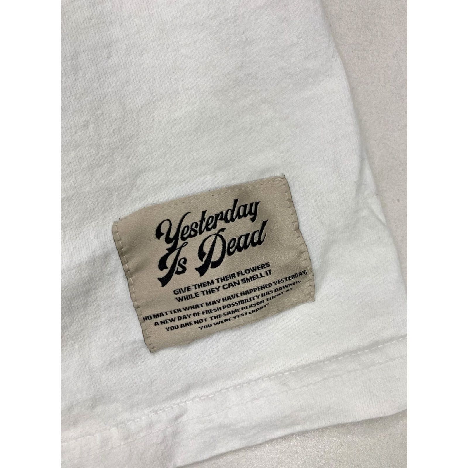 Vintage VINTAGE Yesterday Is Dead T-Shirt Men 3XL White Short Sleeve Graphic Print Crew Neck Logo All Seasons Size US XXL / EU 58 / 5 - 5 Thumbnail