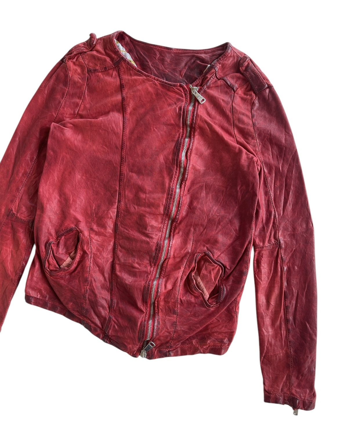 Giorgio Brato Giorgio Brato Leather Dirty Bikers Jacket Size S / US 4 / IT 40 - 5 Thumbnail