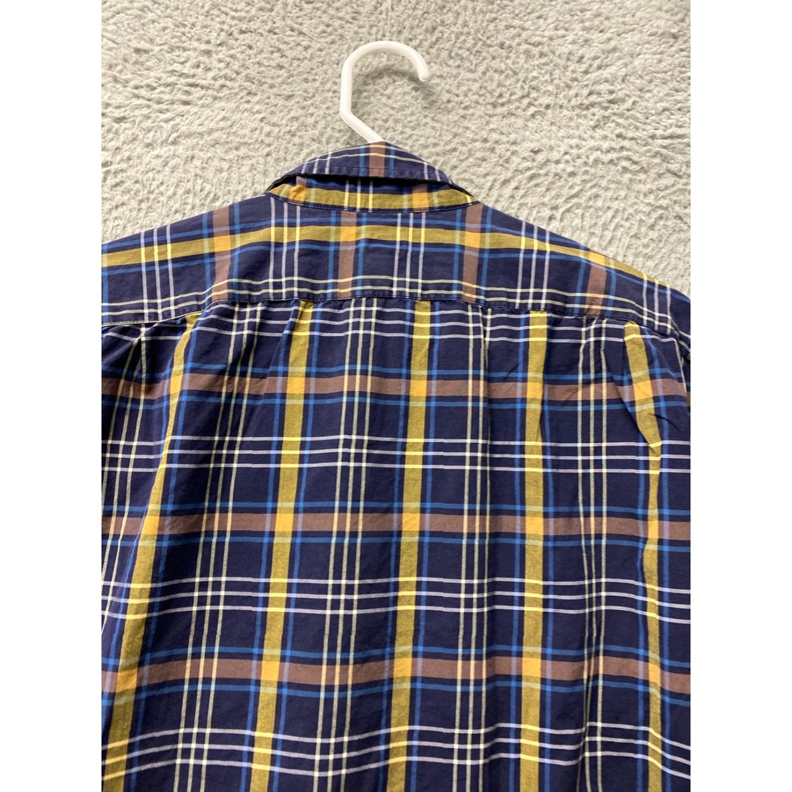 J.Crew VINTAGE J.CREW Men's Long Sleeve Plaid Shirt Size Large Blue Brown Slim Fit Button-Up Cotton Size US L / EU 52-54 / 3 - 8 Thumbnail