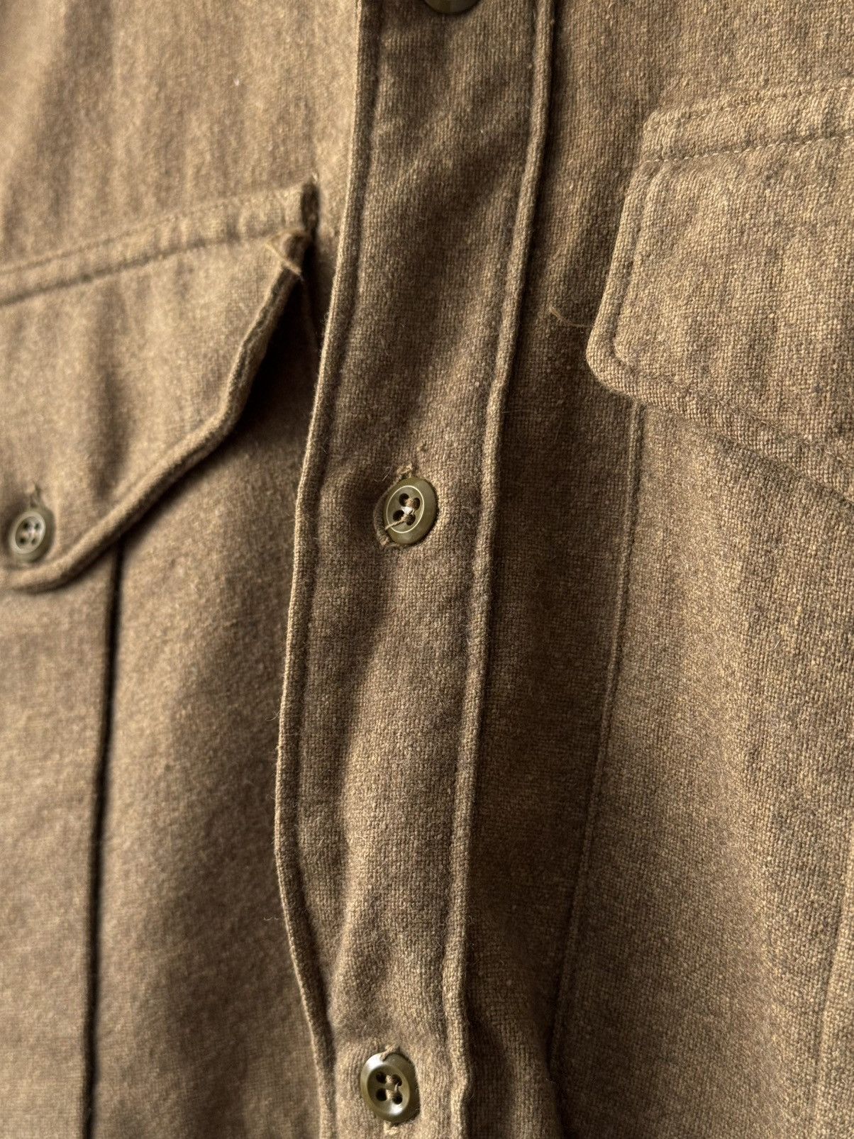 Vintage 1951 Dated Vintage British Army Wool Khaki Shirt Size US M / EU 48-50 / 2 - 6 Thumbnail