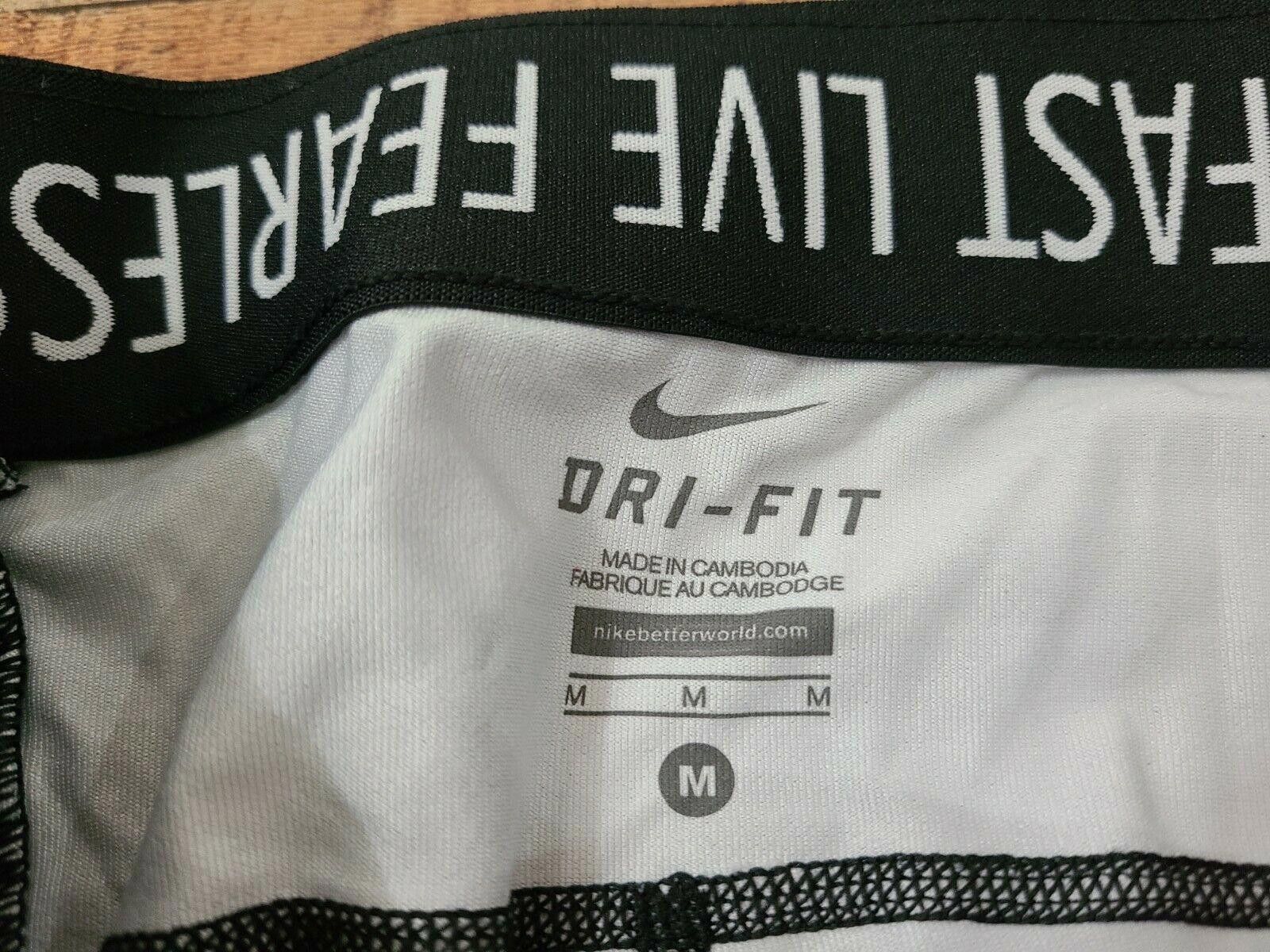 Nike Nike Dri Fit Leggings Womens Medium Black White logo Size 32" / US 10 / IT 46 - 4 Thumbnail